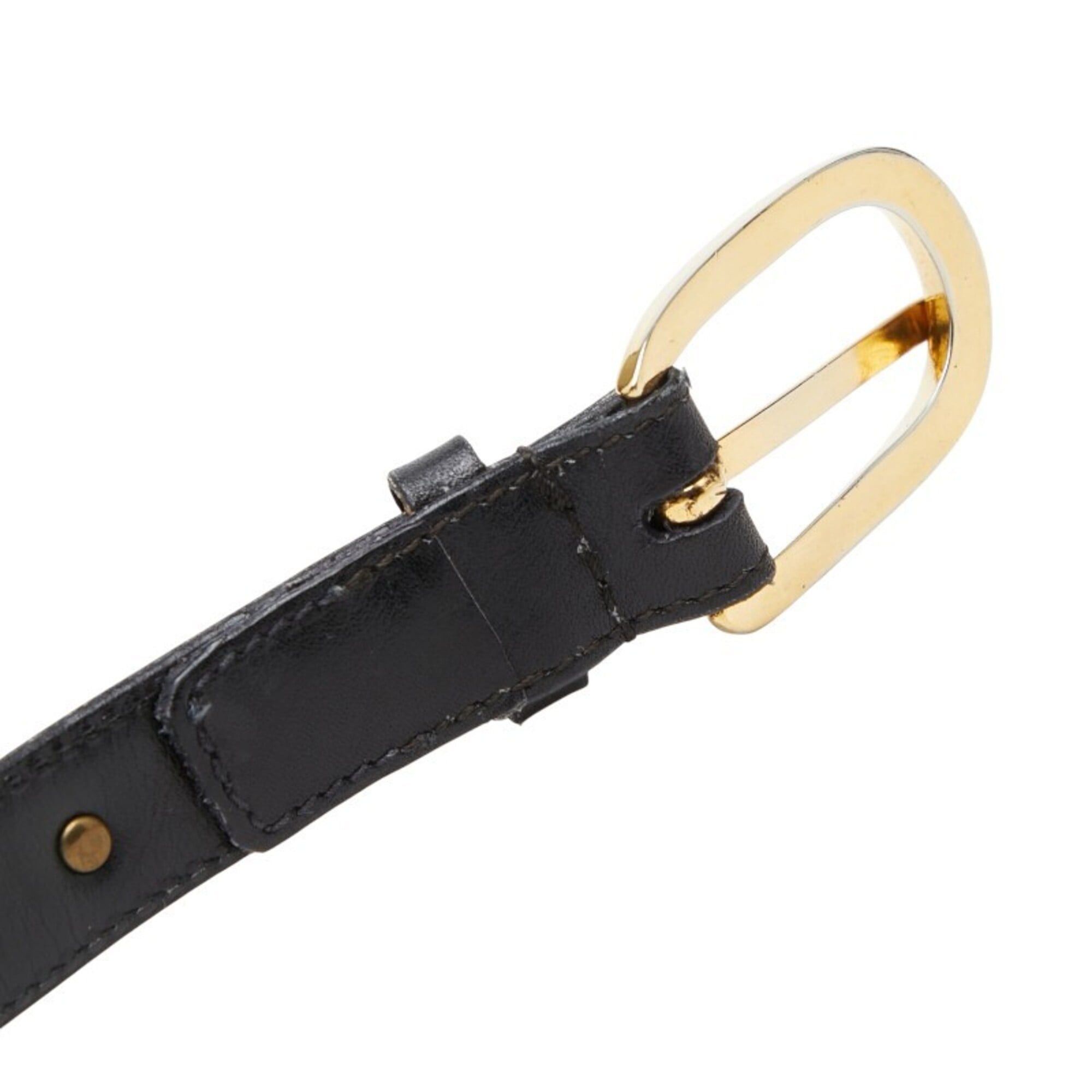Celine Celine Carriage Belt, Size 80, Black, Gold Hardware, Leather, Women's. Size ONE SIZE - 8 Thumbnail