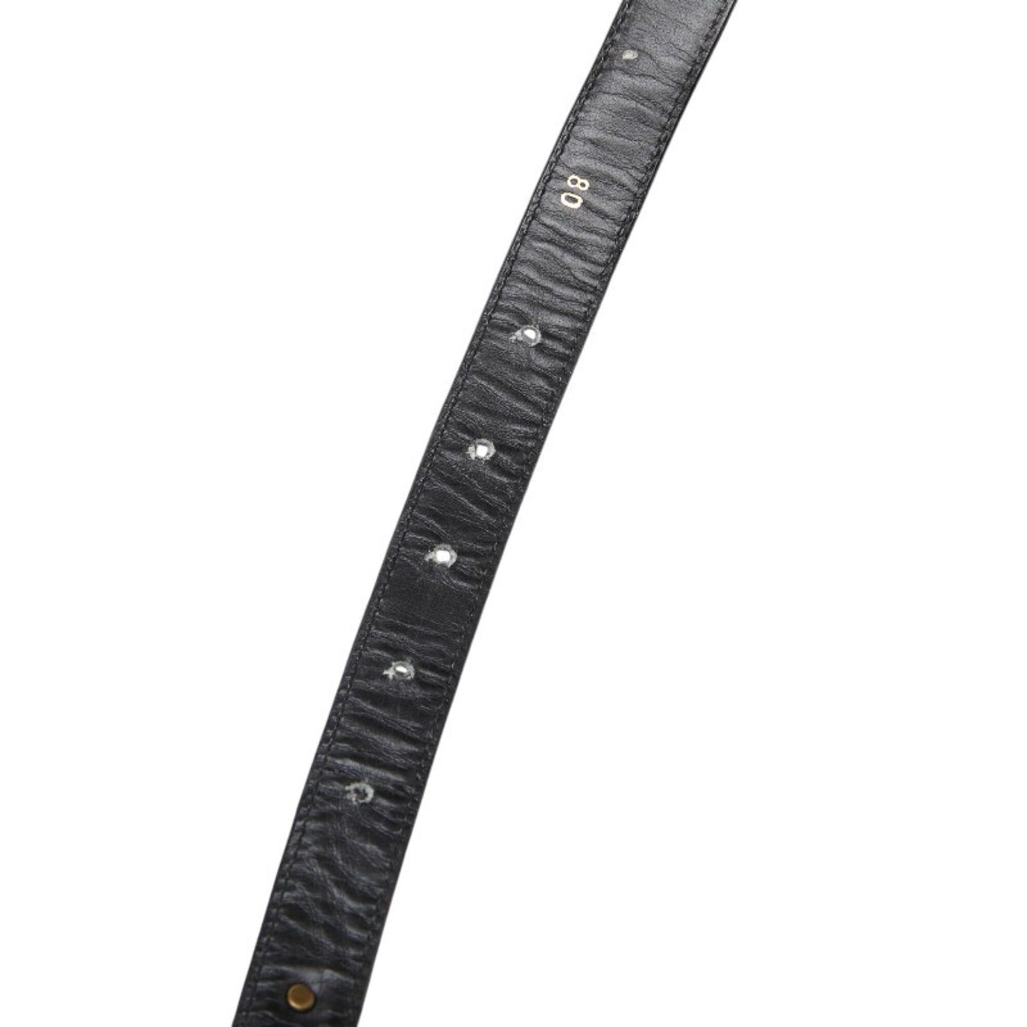 Celine Celine Carriage Belt, Size 80, Black, Gold Hardware, Leather, Women's. Size ONE SIZE - 5 Thumbnail