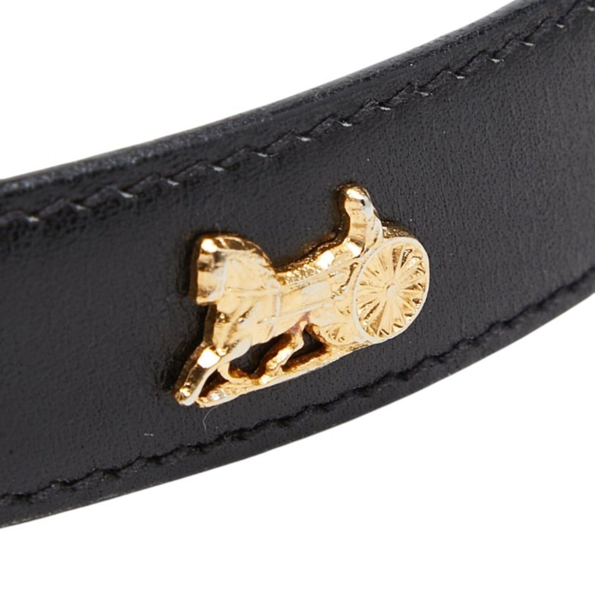 Celine Celine Carriage Belt, Size 80, Black, Gold Hardware, Leather, Women's. Size ONE SIZE - 9 Thumbnail
