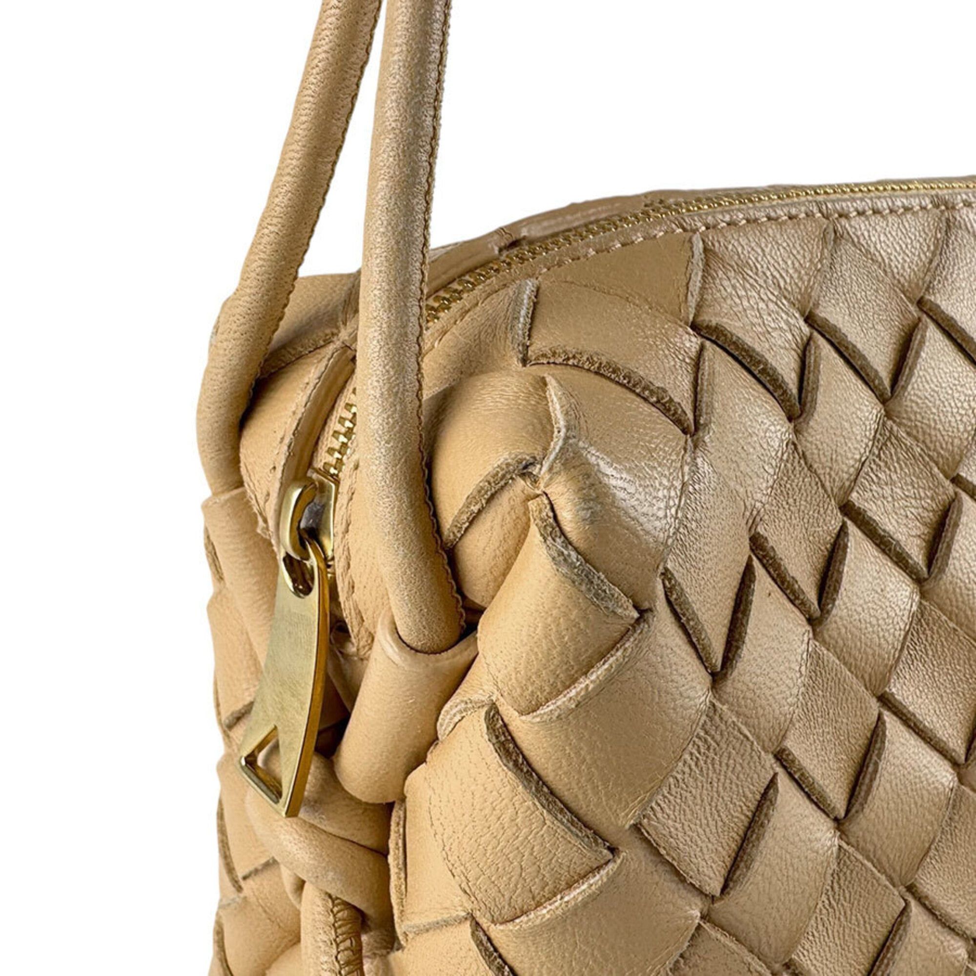 Bottega Veneta Bottega Veneta Mini Loop Leather Shoulder Bag, Beige, Women's, Z9535 Size ONE SIZE - 6 Thumbnail