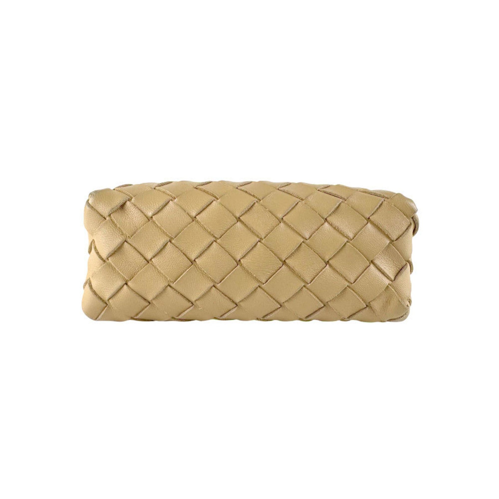 Bottega Veneta Bottega Veneta Mini Loop Leather Shoulder Bag, Beige, Women's, Z9535 Size ONE SIZE - 4 Thumbnail