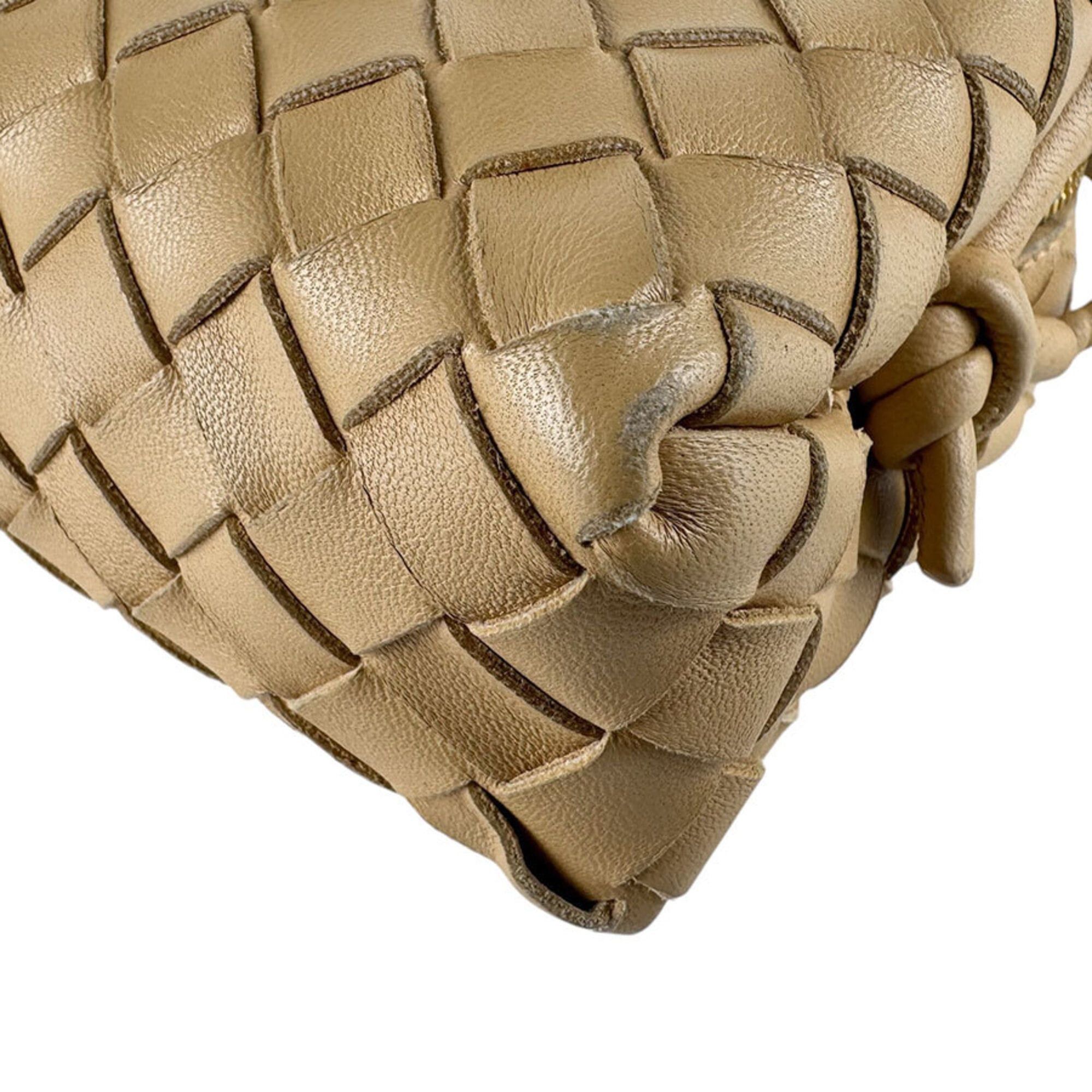 Bottega Veneta Bottega Veneta Mini Loop Leather Shoulder Bag, Beige, Women's, Z9535 Size ONE SIZE - 9 Thumbnail