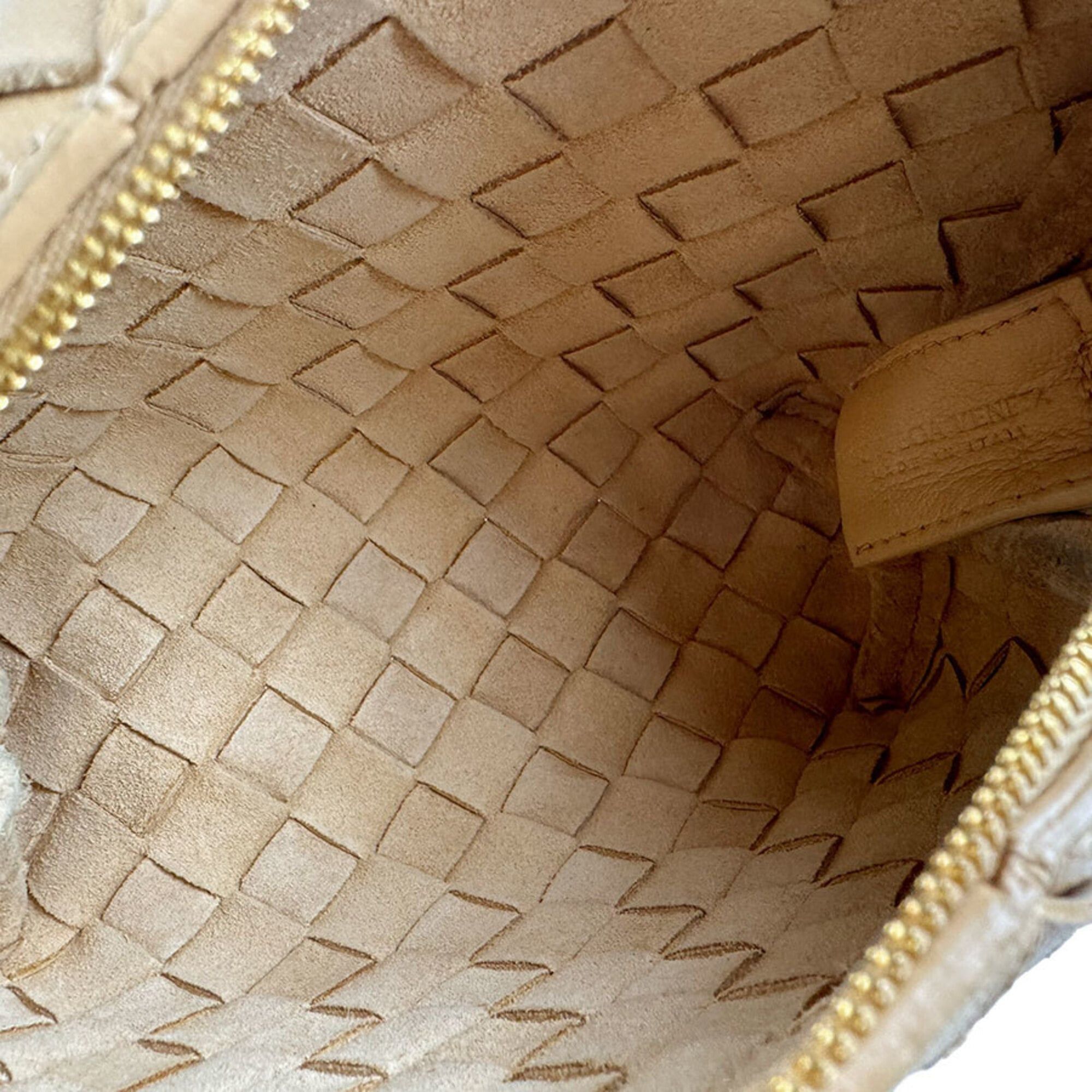 Bottega Veneta Bottega Veneta Mini Loop Leather Shoulder Bag, Beige, Women's, Z9535 Size ONE SIZE - 5 Thumbnail