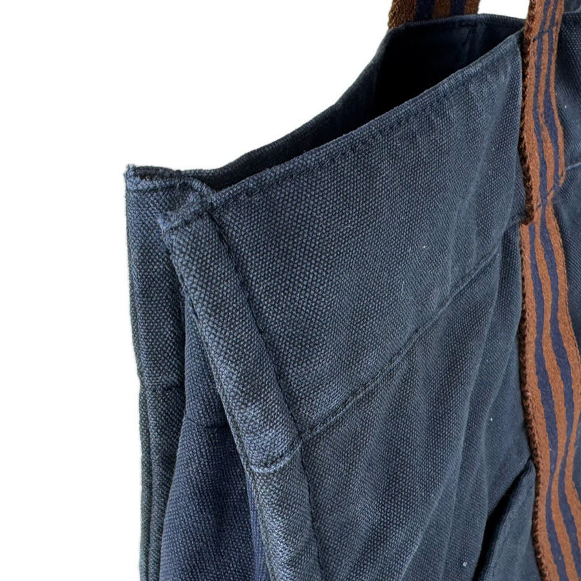 Hermes Hermes Fourre-Tout MM Canvas Handbag, Navy Brown, Women's z9571 Size ONE SIZE - 6 Thumbnail