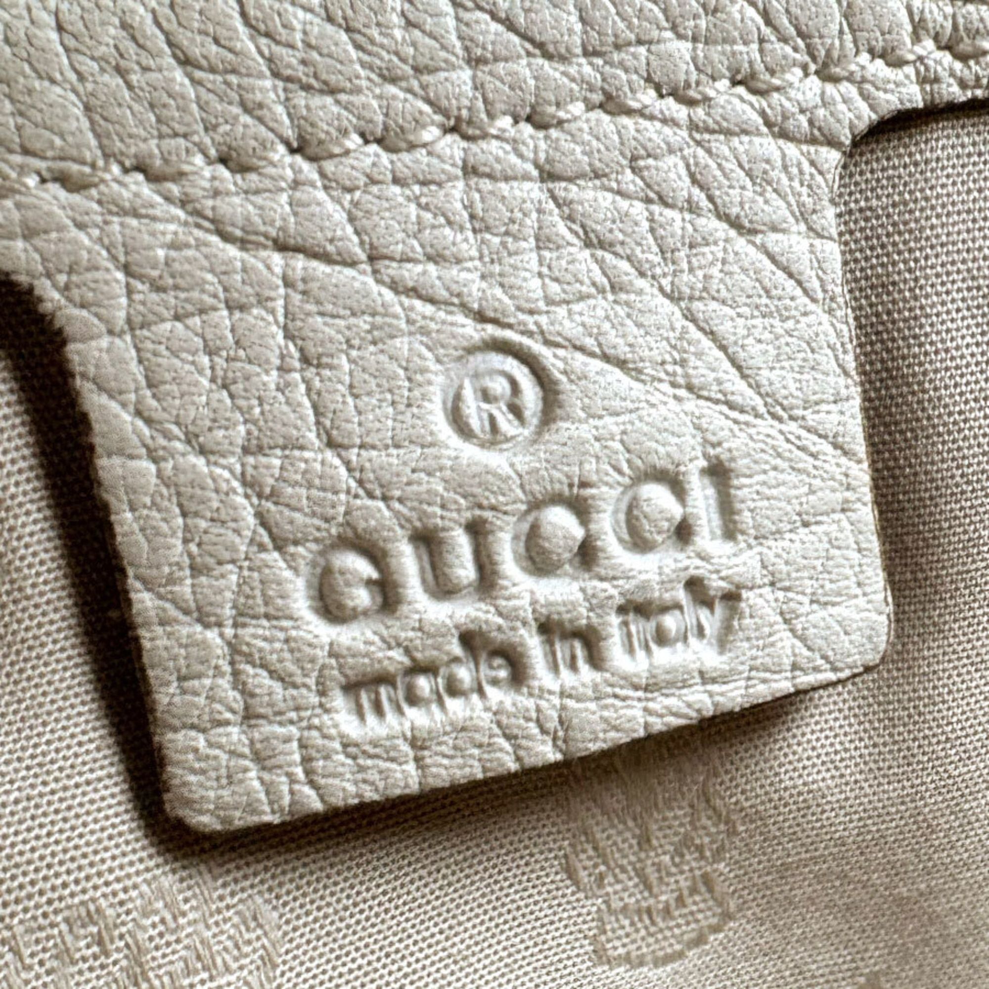 Gucci Gucci tote bag, Bamboo GG canvas, leather, beige brown, ivory, silver, women's, 232947 z9570 Size ONE SIZE - 12 Thumbnail