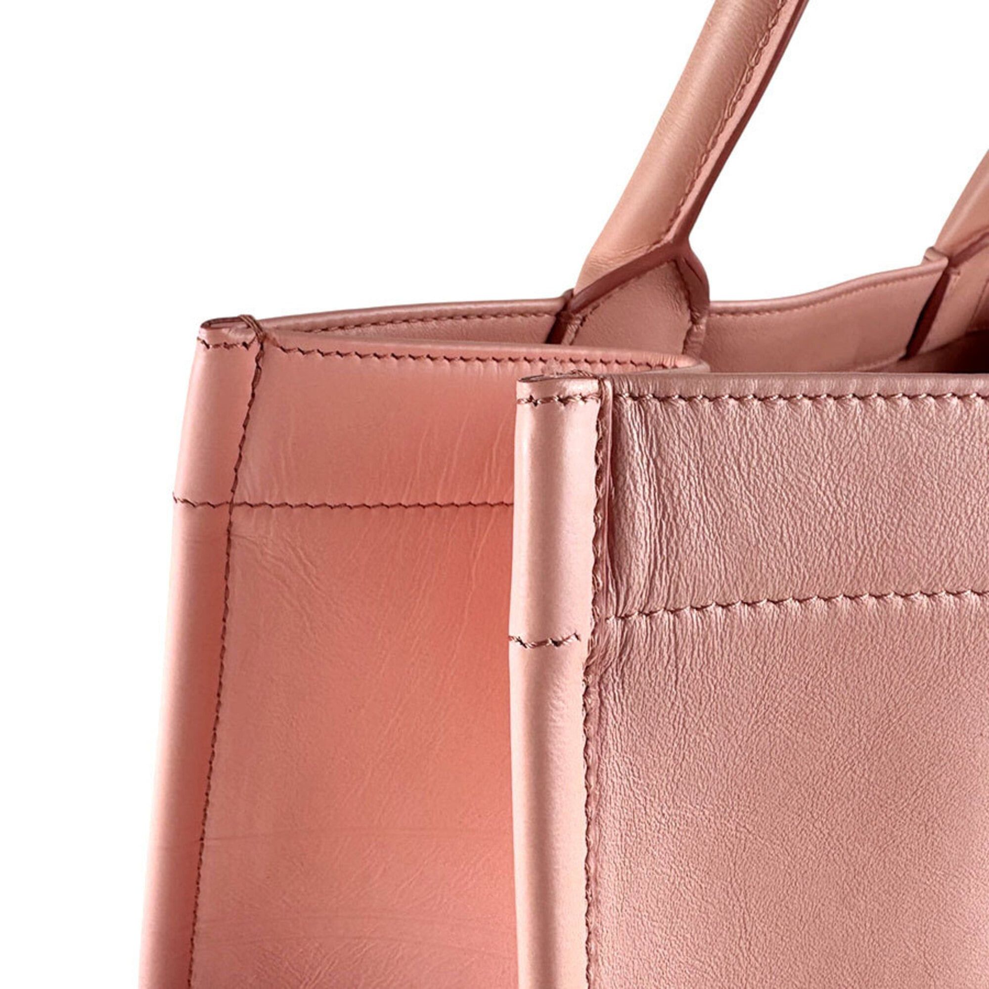 Dior Christian Dior Book Tote Leather Handbag, Pink, Women's (z9441) Size ONE SIZE - 6 Thumbnail