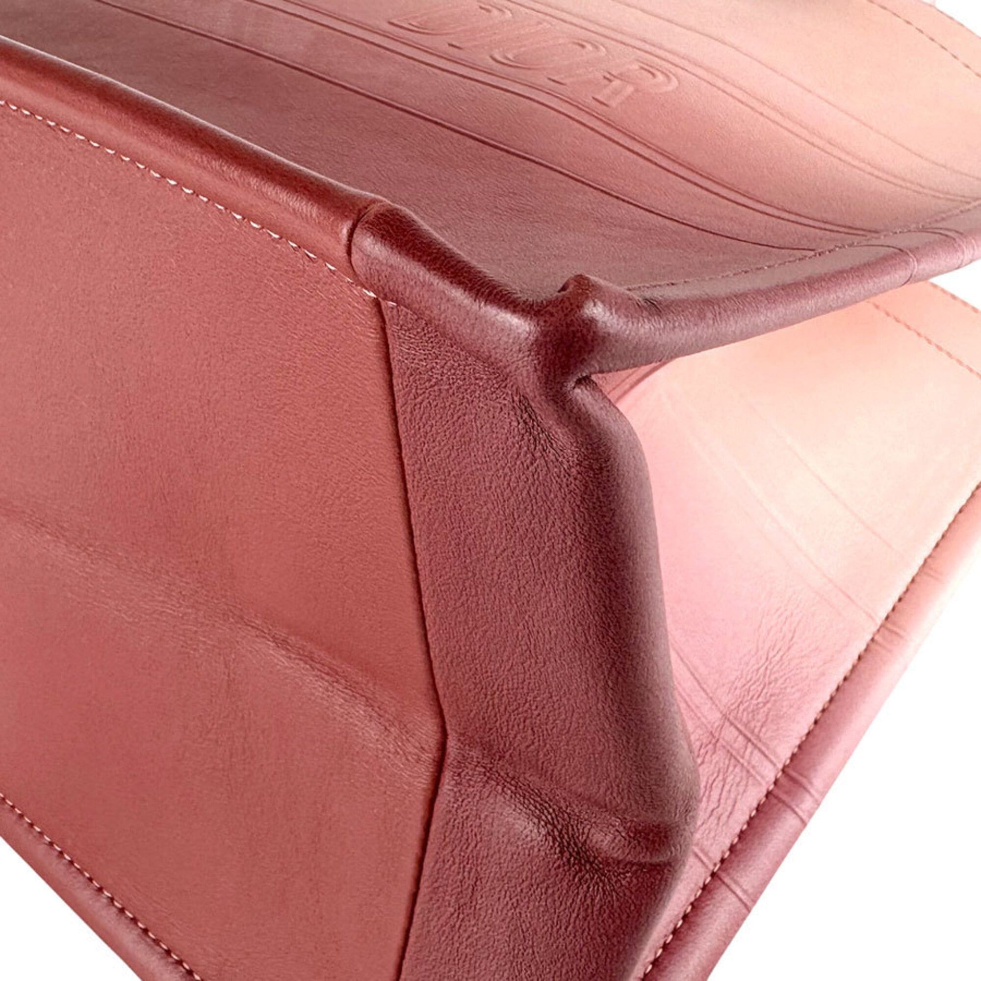 Dior Christian Dior Book Tote Leather Handbag, Pink, Women's (z9441) Size ONE SIZE - 9 Thumbnail