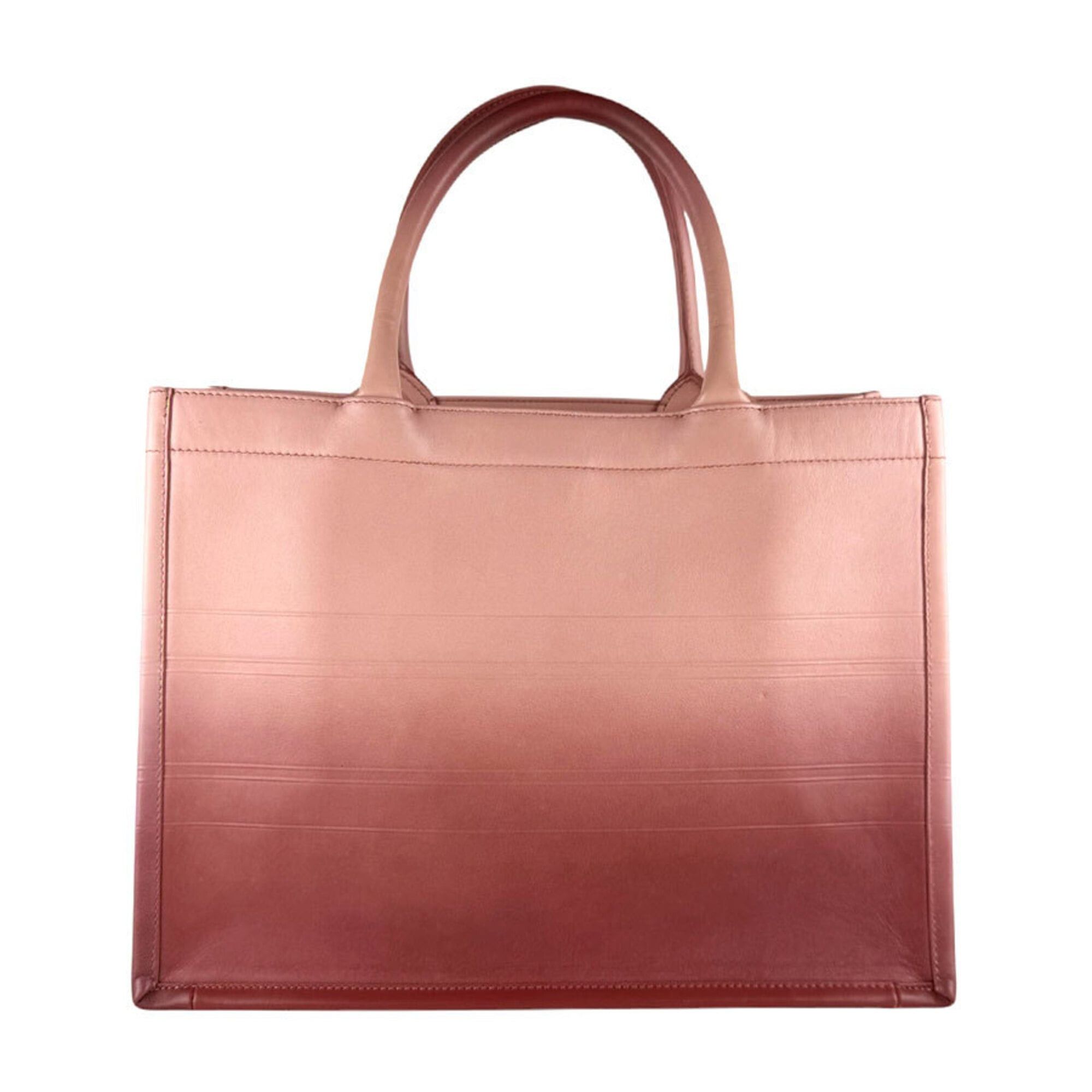 Dior Christian Dior Book Tote Leather Handbag, Pink, Women's (z9441) Size ONE SIZE - 3 Thumbnail
