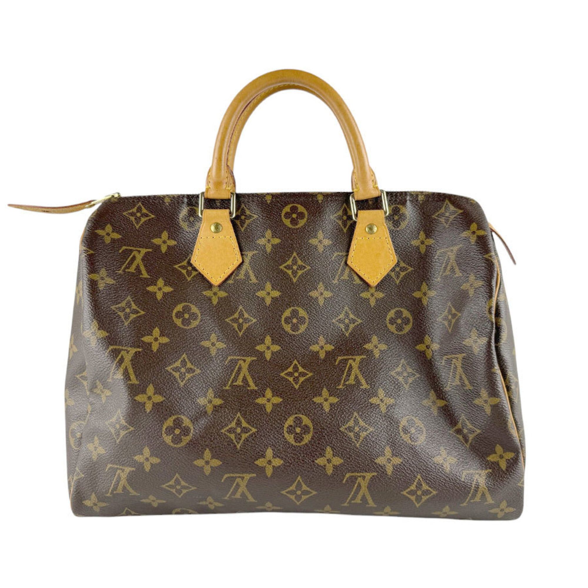 Louis Vuitton Louis Vuitton Monogram Speedy 30 Handbag, Canvas, Brown, Women's, M41526 z9538 Size ONE SIZE - 3 Thumbnail