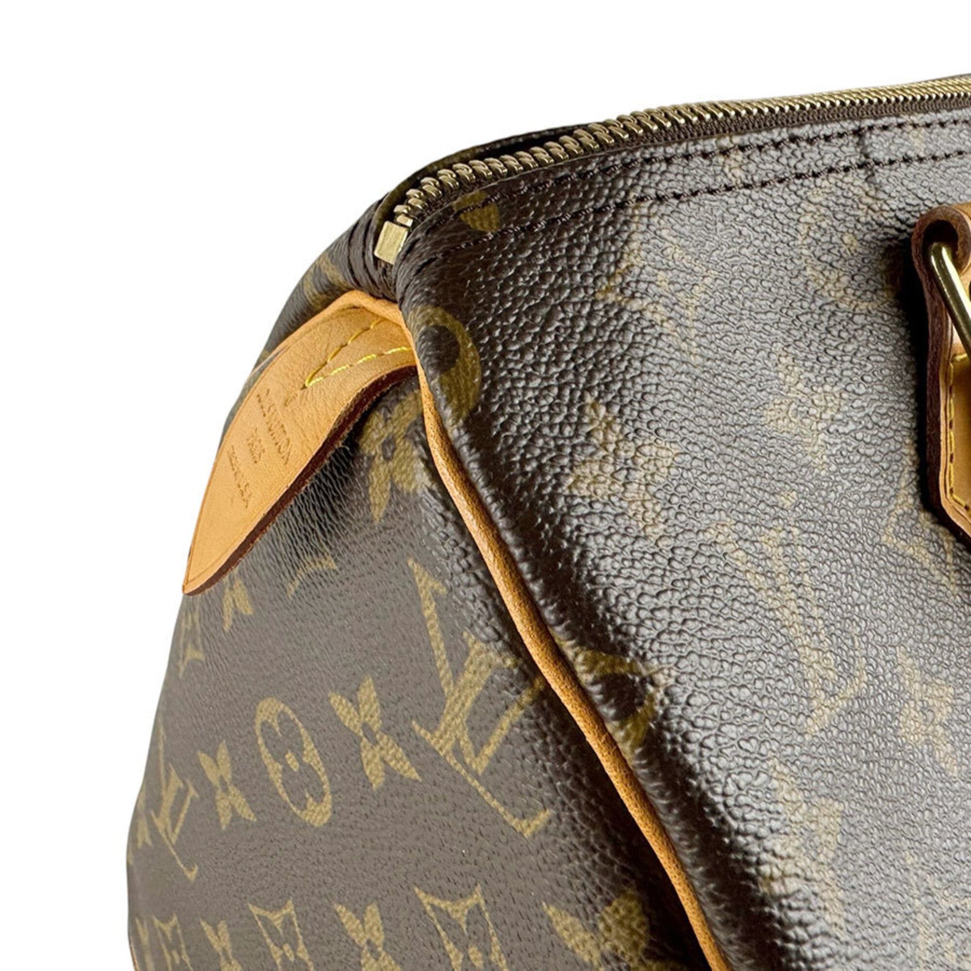 Louis Vuitton Louis Vuitton Monogram Speedy 30 Handbag, Canvas, Brown, Women's, M41526 z9538 Size ONE SIZE - 6 Thumbnail