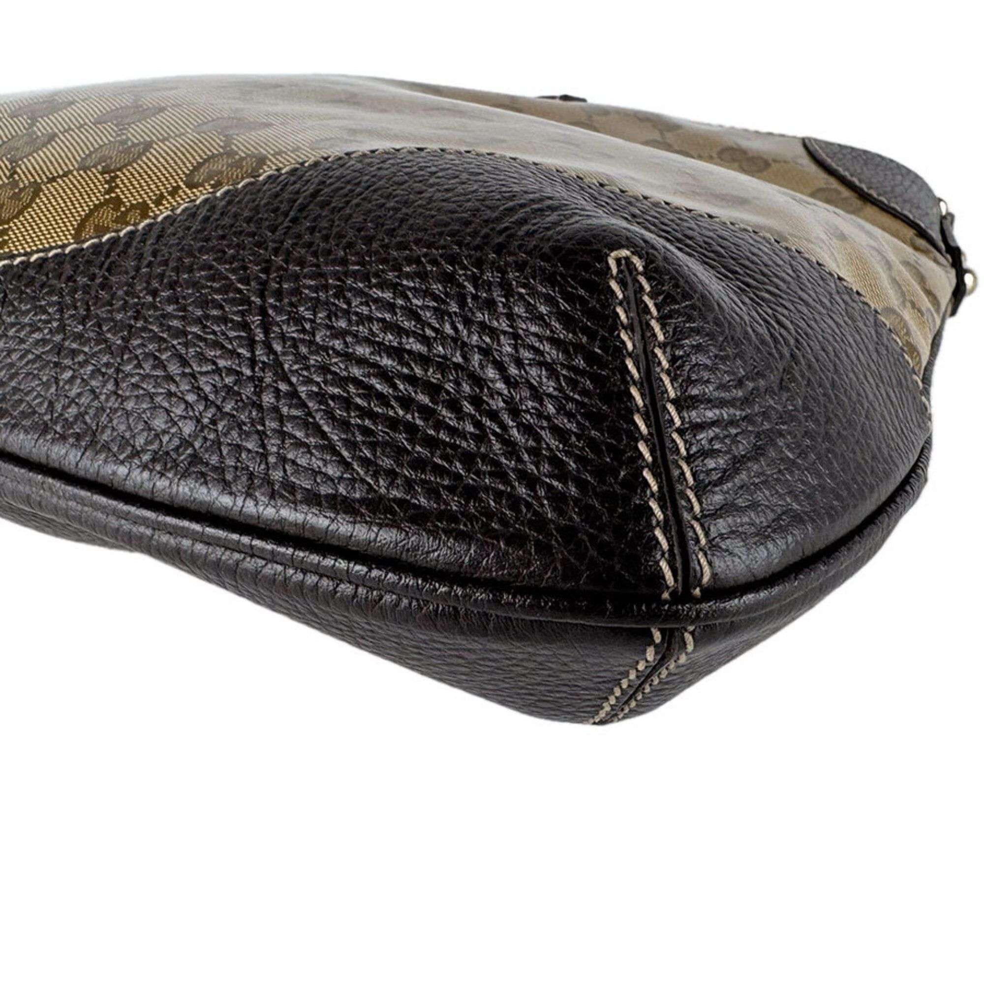 Gucci Gucci Shoulder Bag GG Crystal Coated Canvas Leather Brown Gold Women's z9573 Size ONE SIZE - 9 Thumbnail