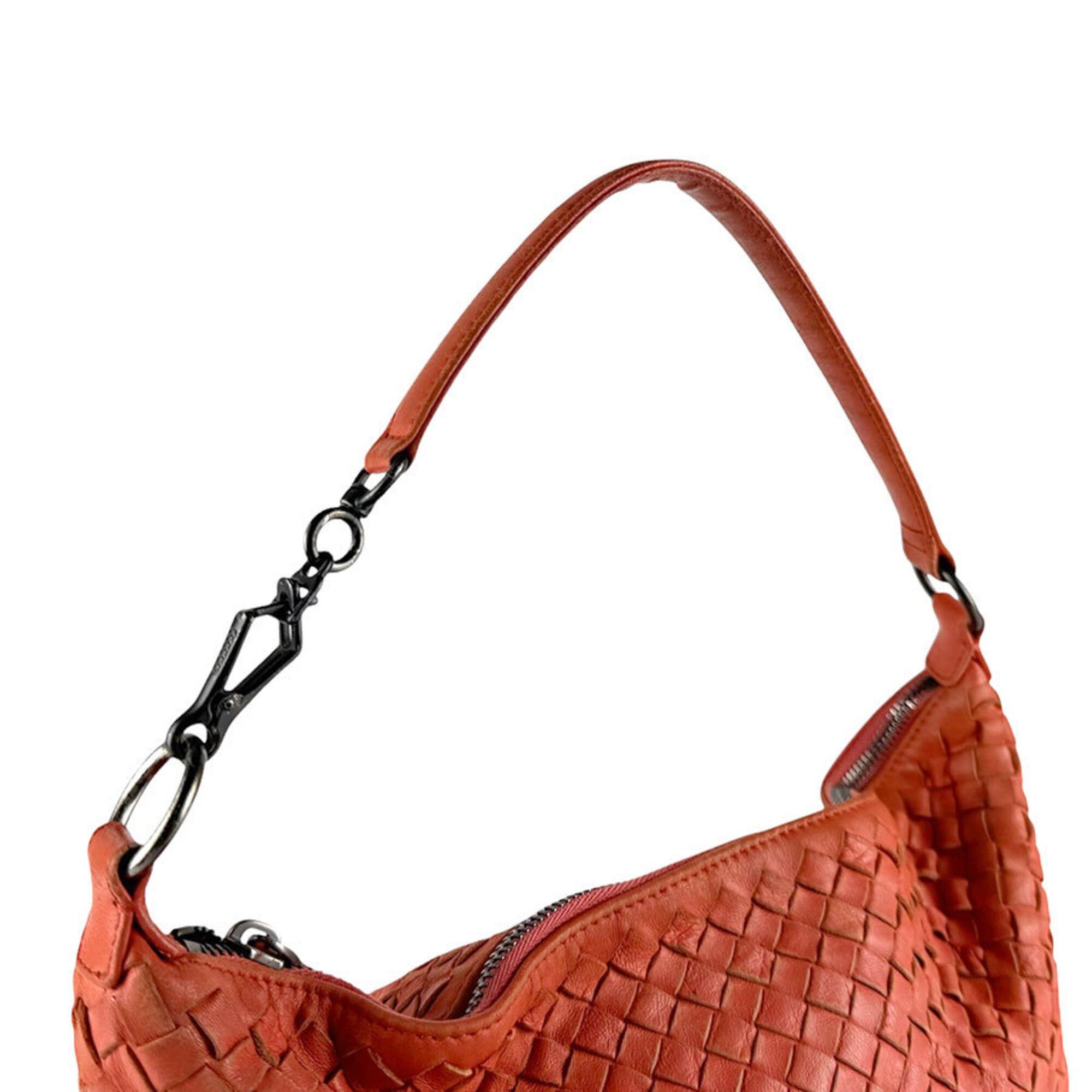 Bottega Veneta Bottega Veneta shoulder bag, Intrecciato leather, orange, women's, z9562 Size ONE SIZE - 10 Thumbnail