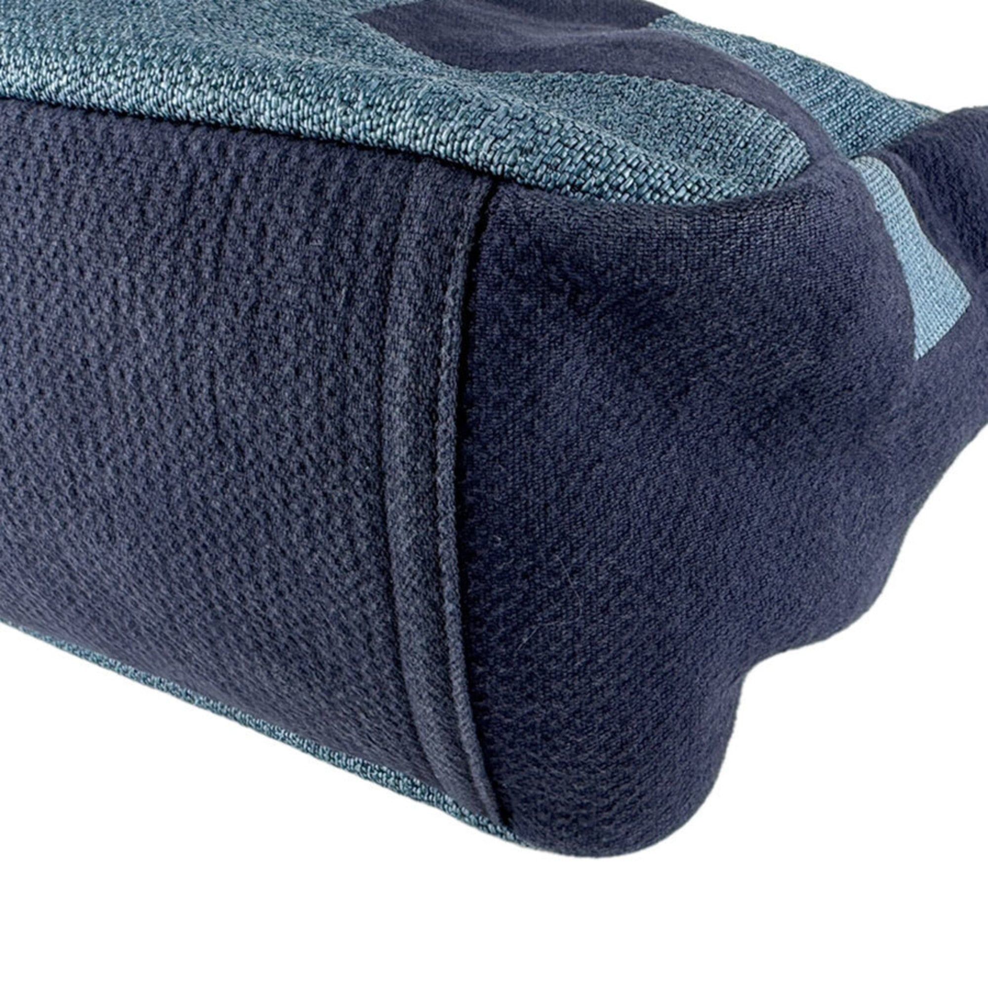 Chanel Chanel Shoulder Bag Large Shopping Tote Raffia Canvas Blue Women's z9568 Size ONE SIZE - 9 Thumbnail