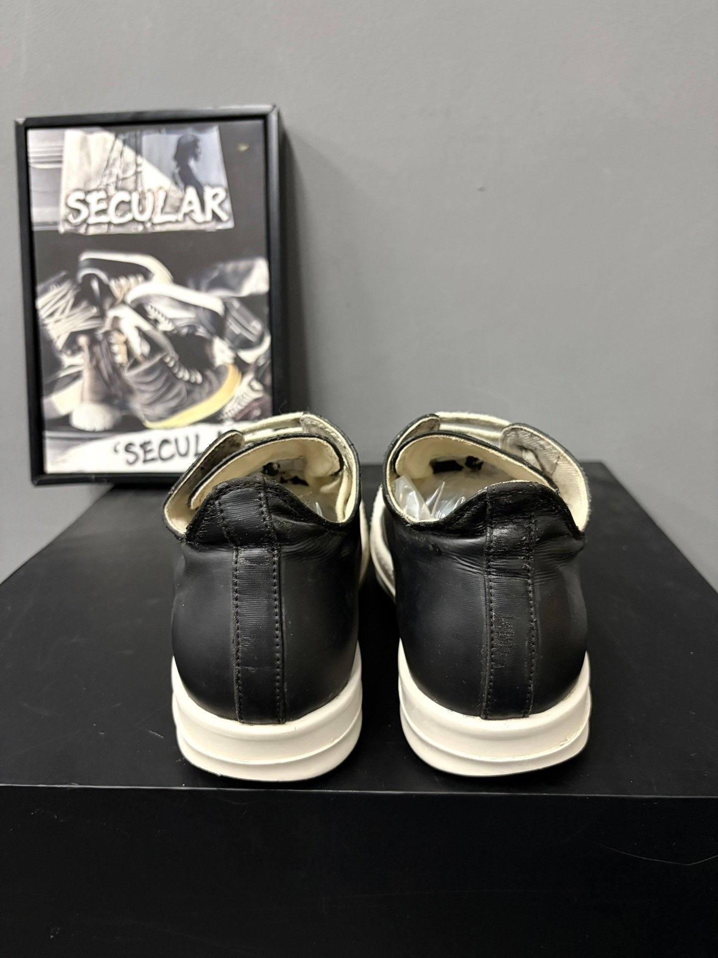 Rick Owens Drkshdw Rick Owens Drskhdw Black White Low-Top Size US 5 / IT 35 - 7 Thumbnail