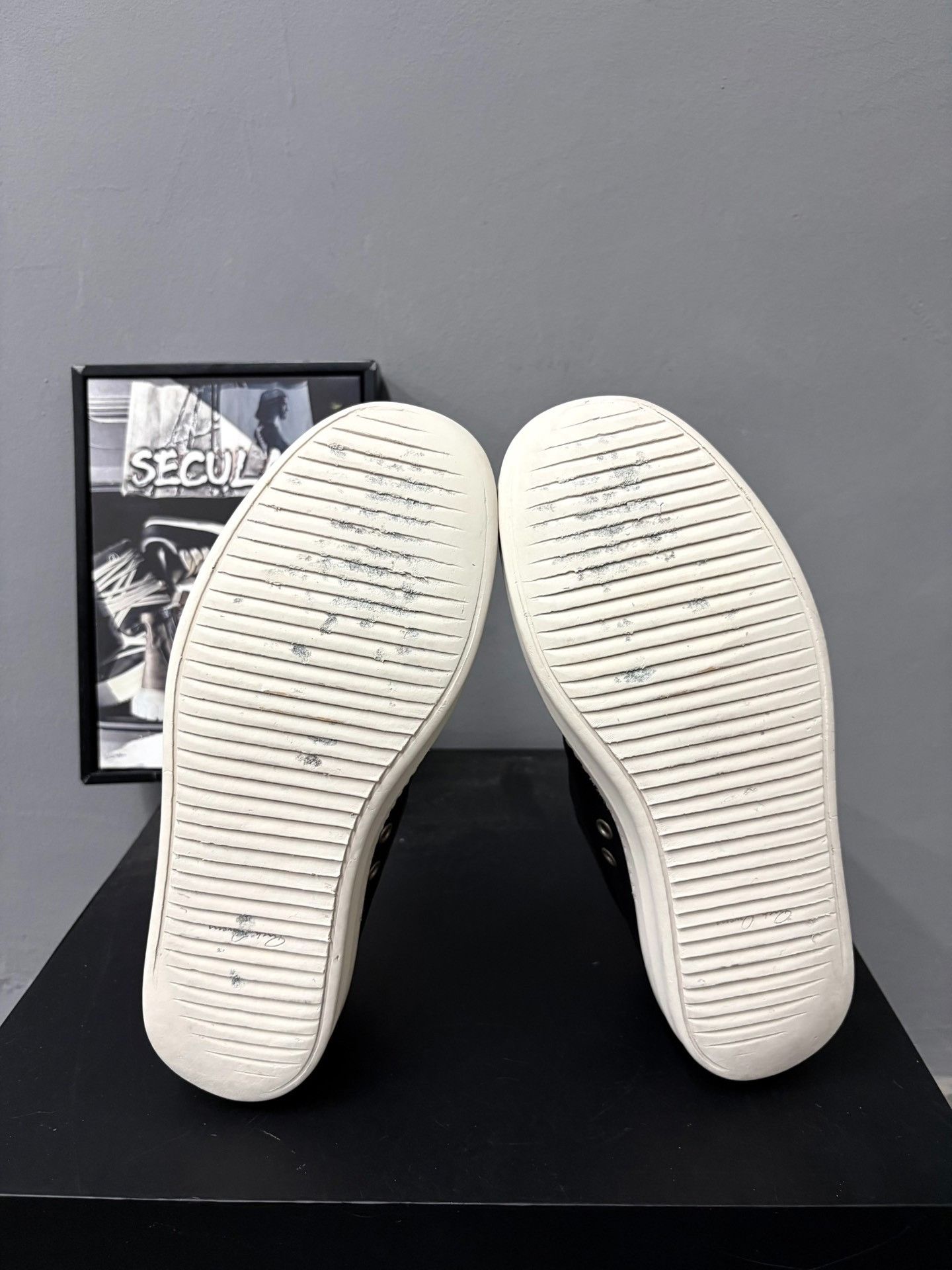 Rick Owens Rick Owens 16SS Men's Black White Low-Top Size US 7.5 / EU 40-41 - 8 Thumbnail