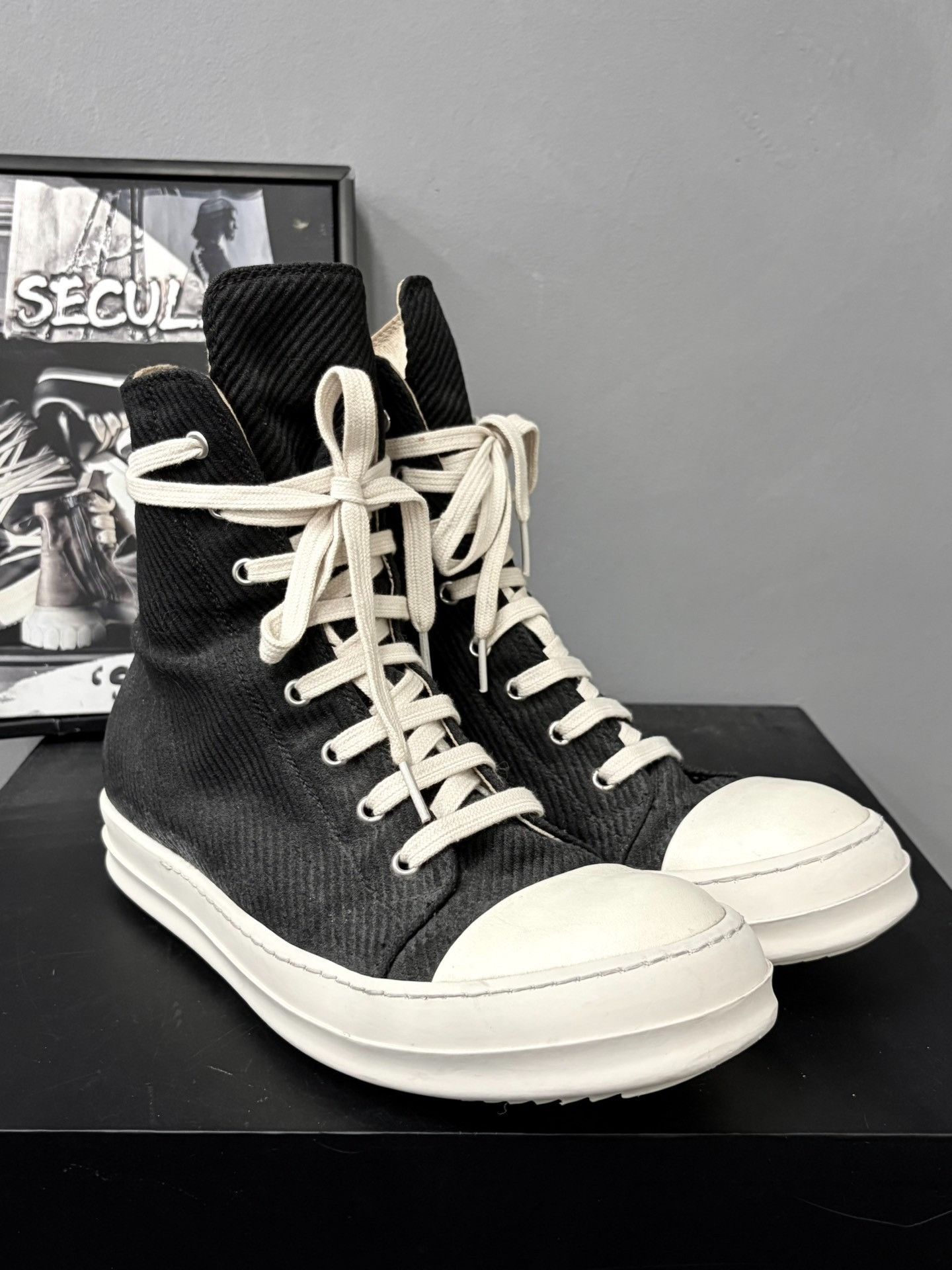Rick Owens Drkshdw Rick Owens Drkshdw Canvas High-Top Size US 8.5 / EU 41-42 - 3 Thumbnail