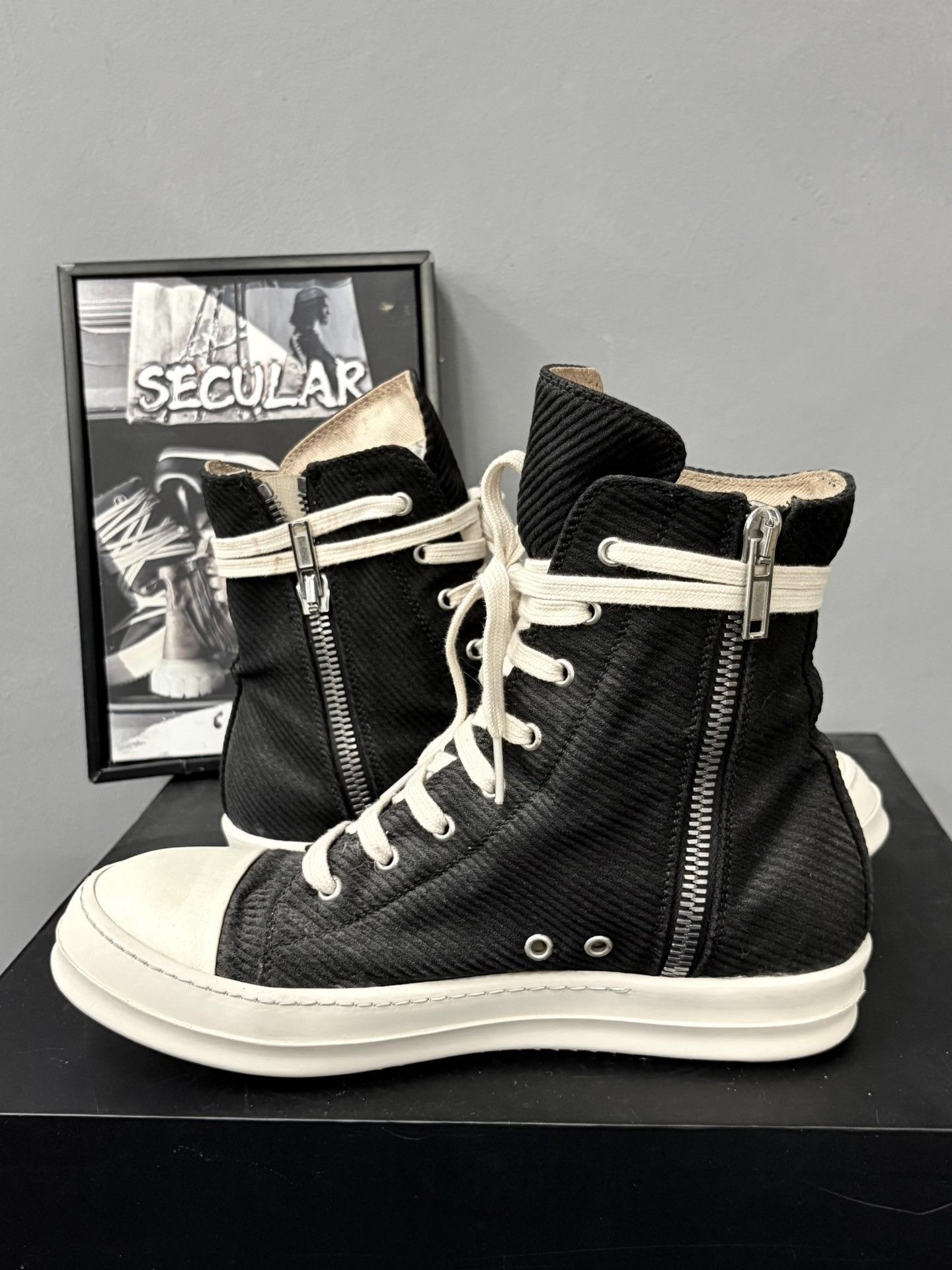Rick Owens Drkshdw Rick Owens Drkshdw Canvas High-Top Size US 8.5 / EU 41-42 - 5 Thumbnail