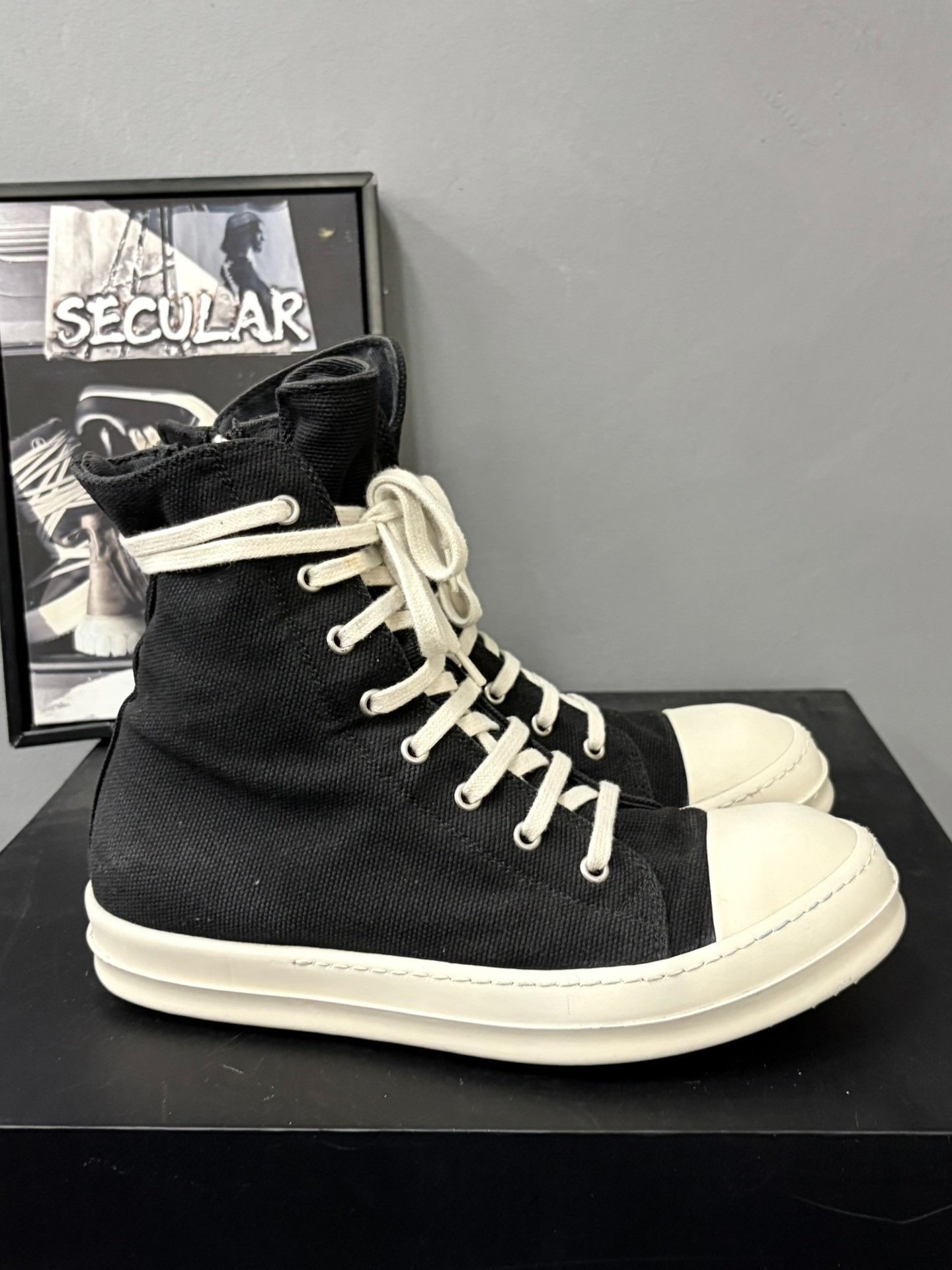 Rick Owens Drkshdw Rick Owens Drkshd Canvas High-Top Size US 7 / EU 40 - 4 Thumbnail
