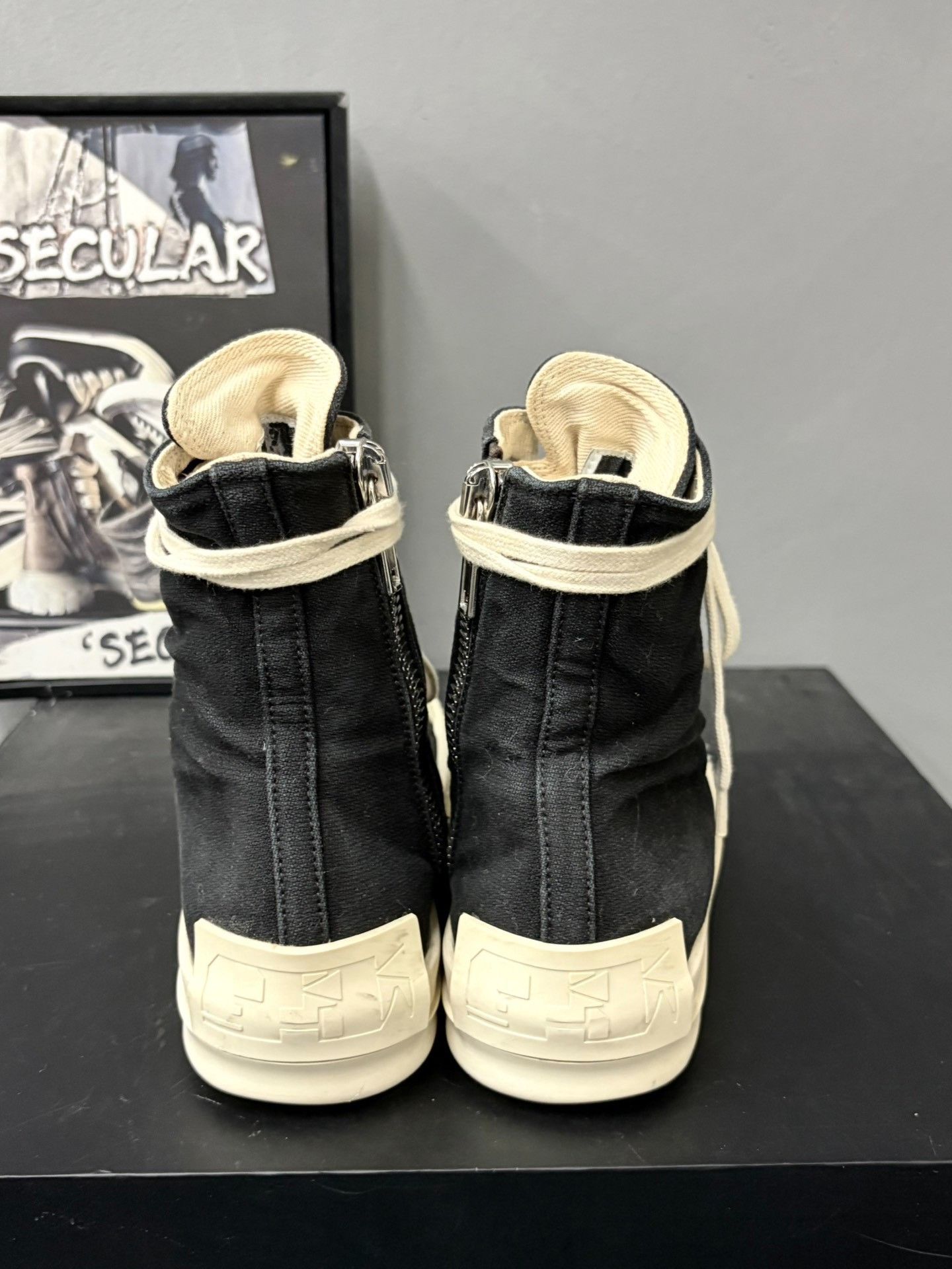 Rick Owens Rick Owens High-Top Canvas Heel Logo Size US 4 / IT 34 - 7 Thumbnail