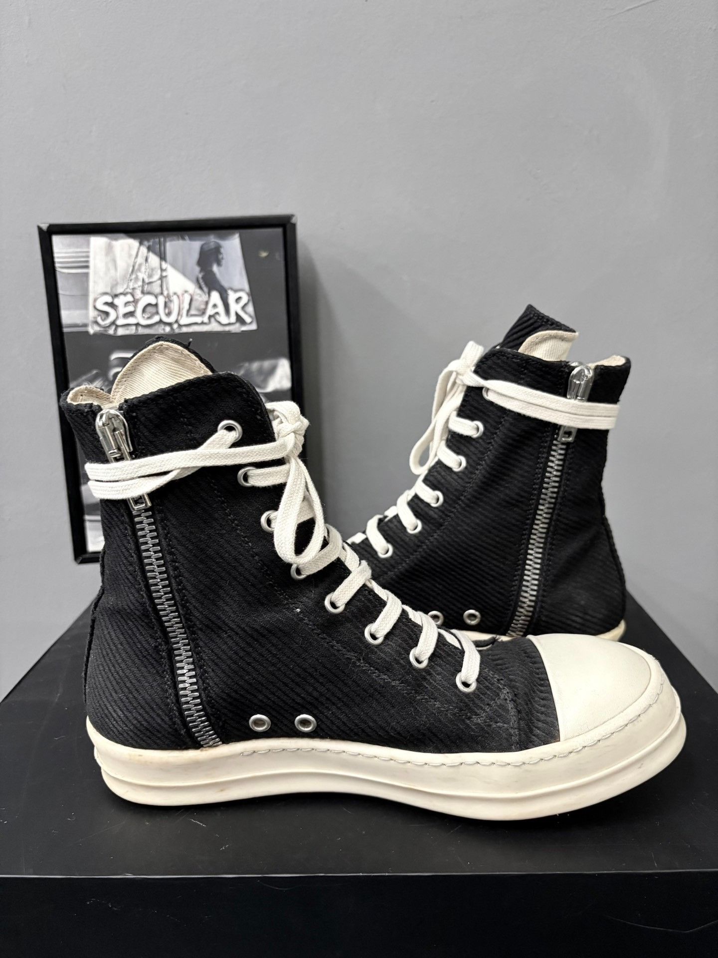 Rick Owens Drkshdw Rick Owens Drkshdw High-Top Canvas Shoes Size US 6.5 / EU 39-40 - 6 Thumbnail