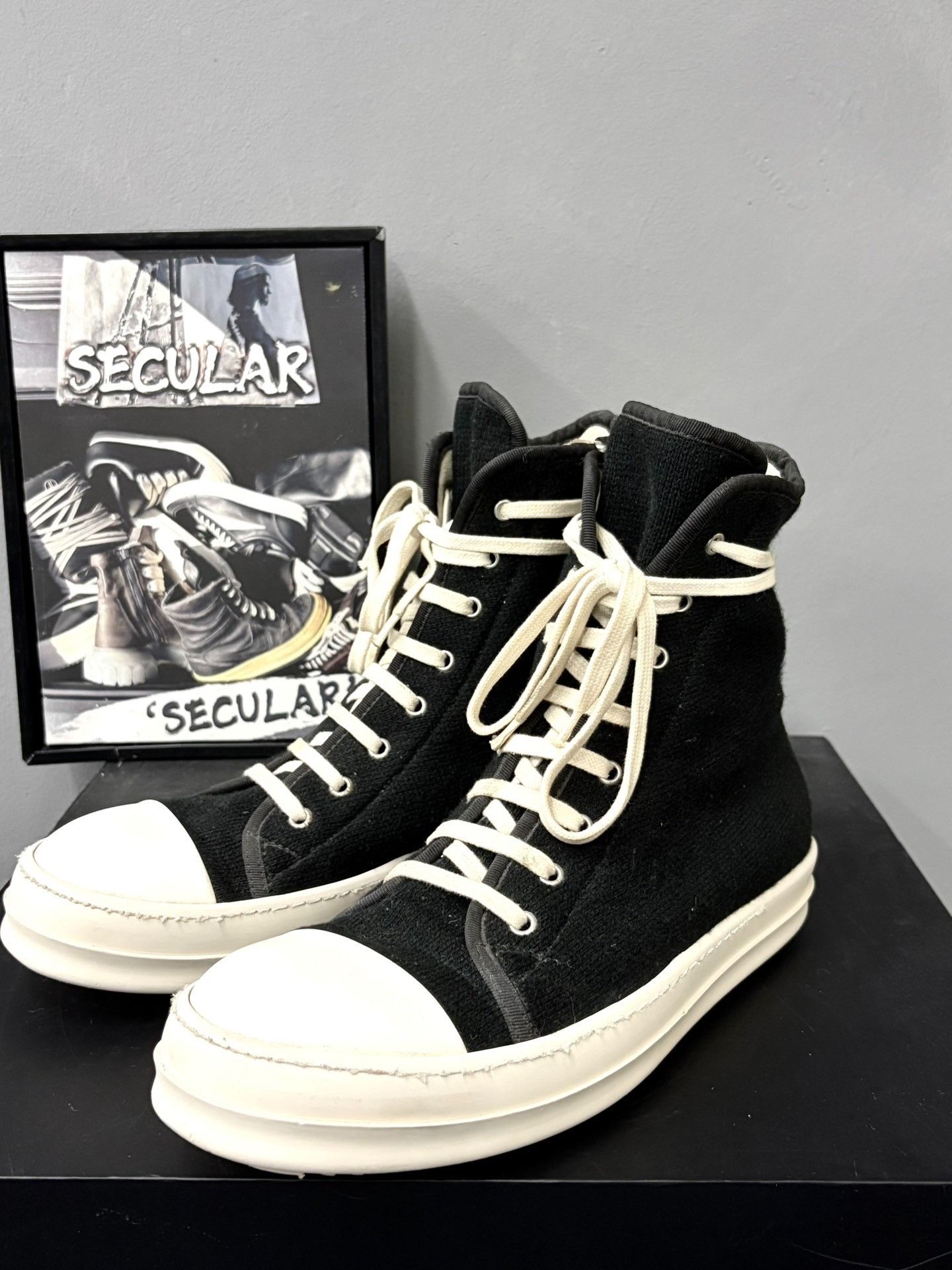 Rick Owens Drkshdw Rick Owens DRKSHDW High-Top Men's Sneakers Size US 8.5 / EU 41-42 - 3 Thumbnail