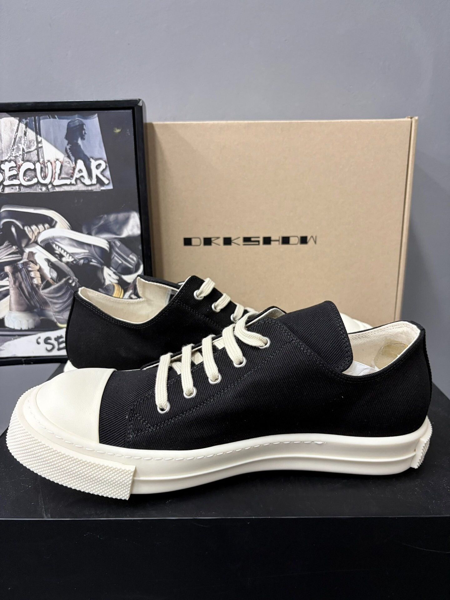Rick Owens Drkshdw Rick Owens DRKSHDW TEMPLE Canvas Shoes Size US 6 / EU 39 - 6 Thumbnail