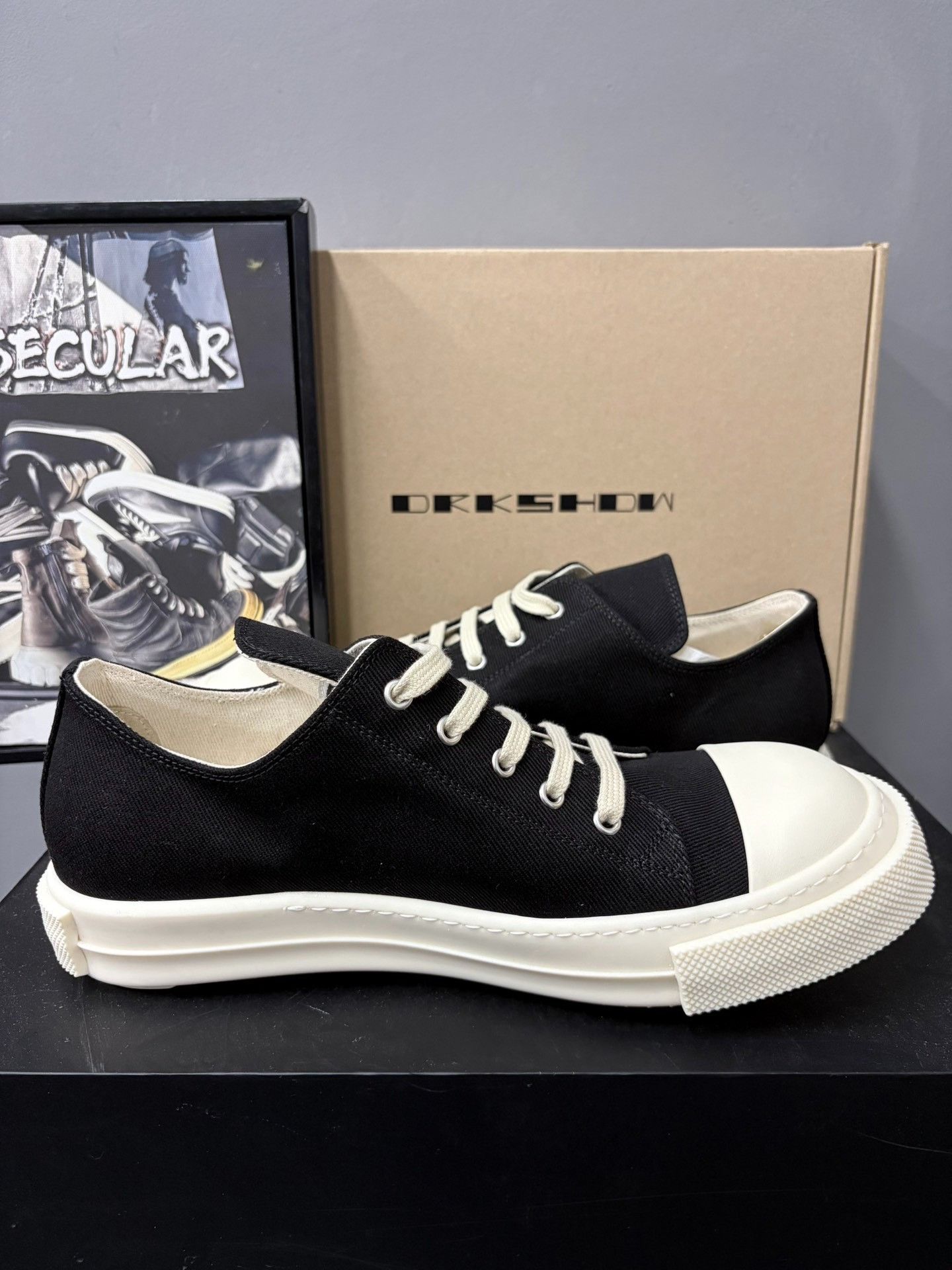 Rick Owens Drkshdw Rick Owens DRKSHDW TEMPLE Canvas Shoes Size US 6 / EU 39 - 5 Thumbnail