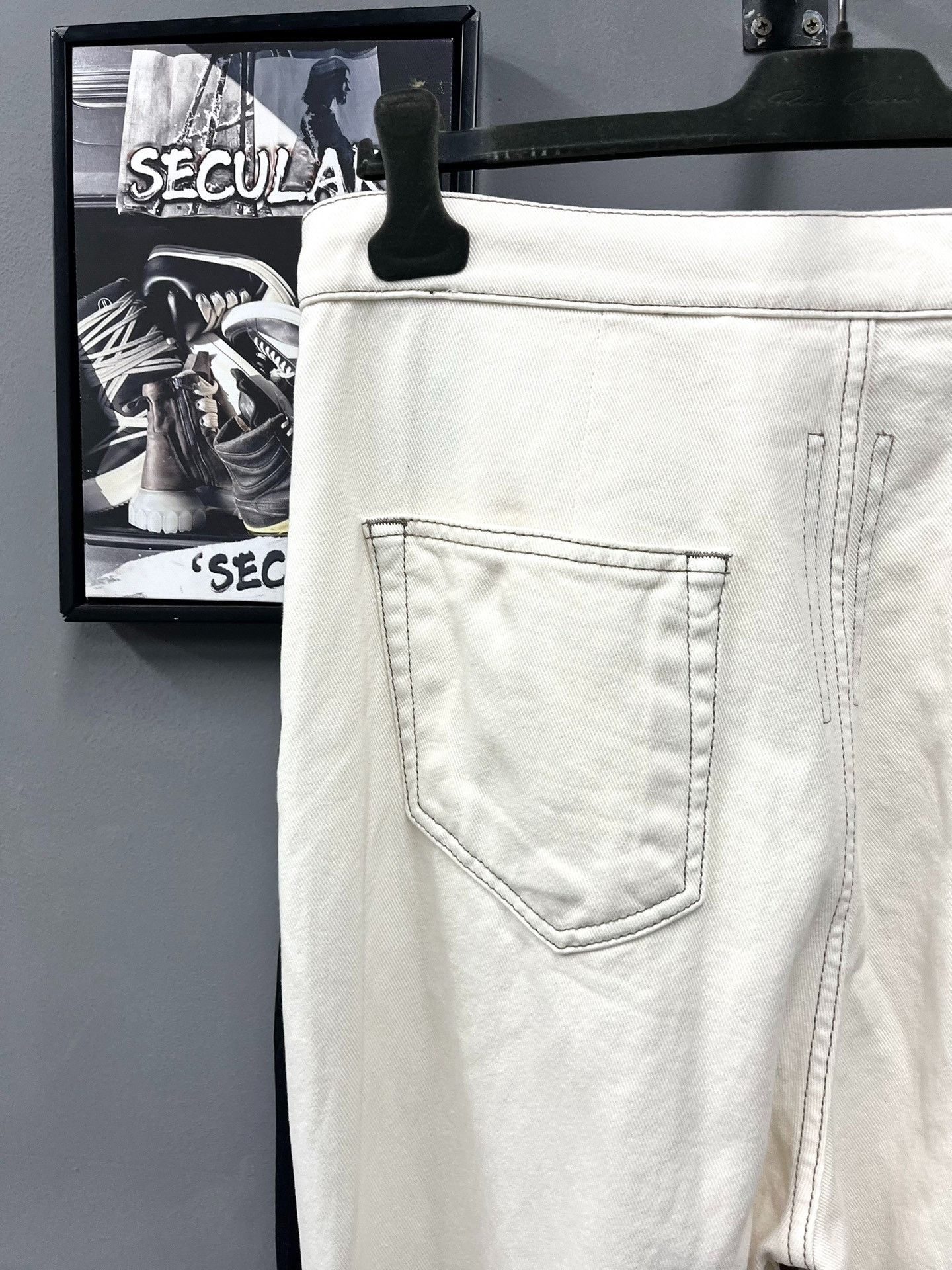 Rick Owens Rick Owens Bolan Bootcut White Jeans Size US 32 / EU 48 - 5 Thumbnail