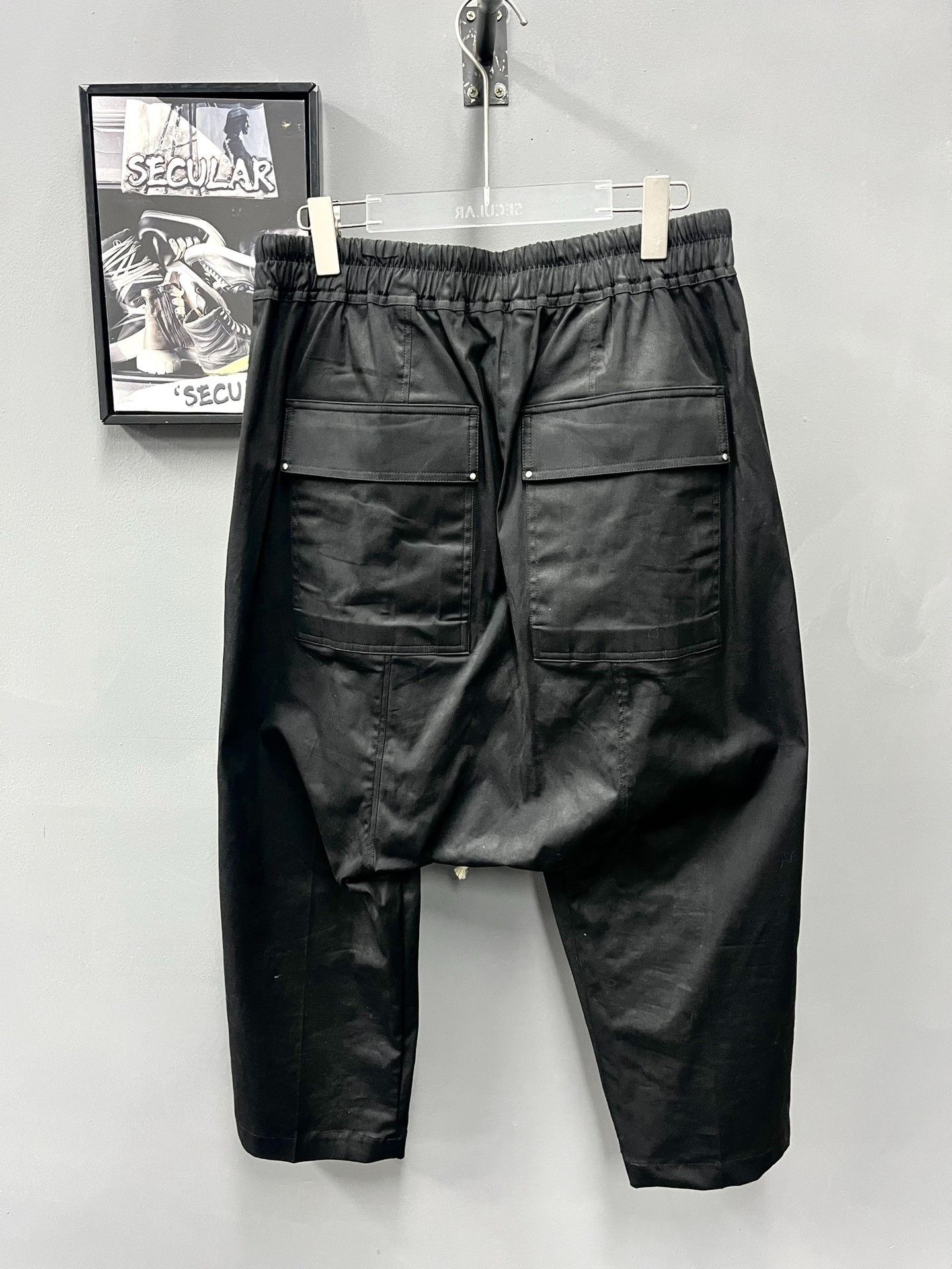 Rick Owens Rick Owens Main Line Cropped Black Pants Size US 35 - 4 Thumbnail