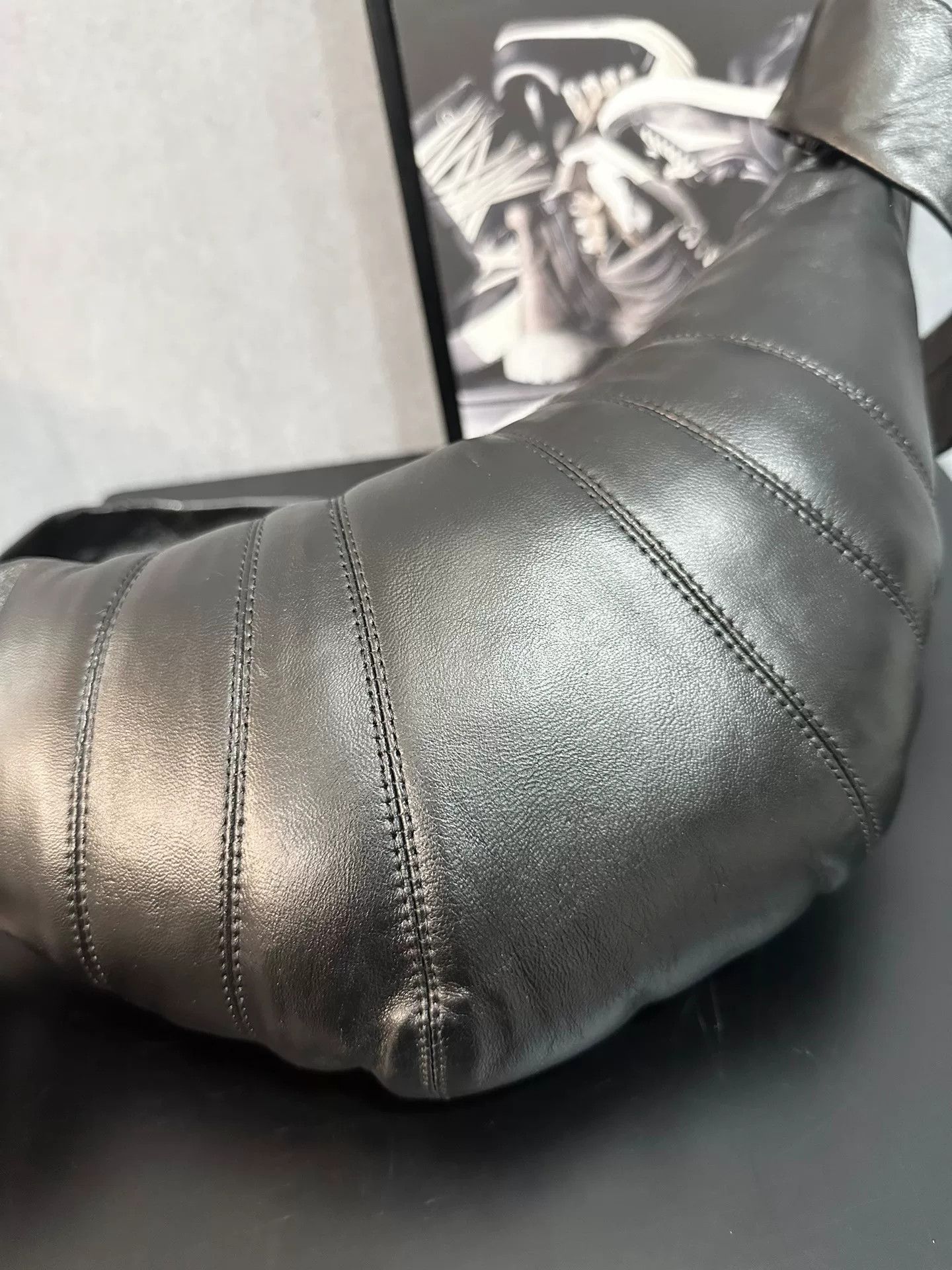 Lemaire Lemaire Small Black Lambskin Croissant Bag Size ONE SIZE - 3 Thumbnail