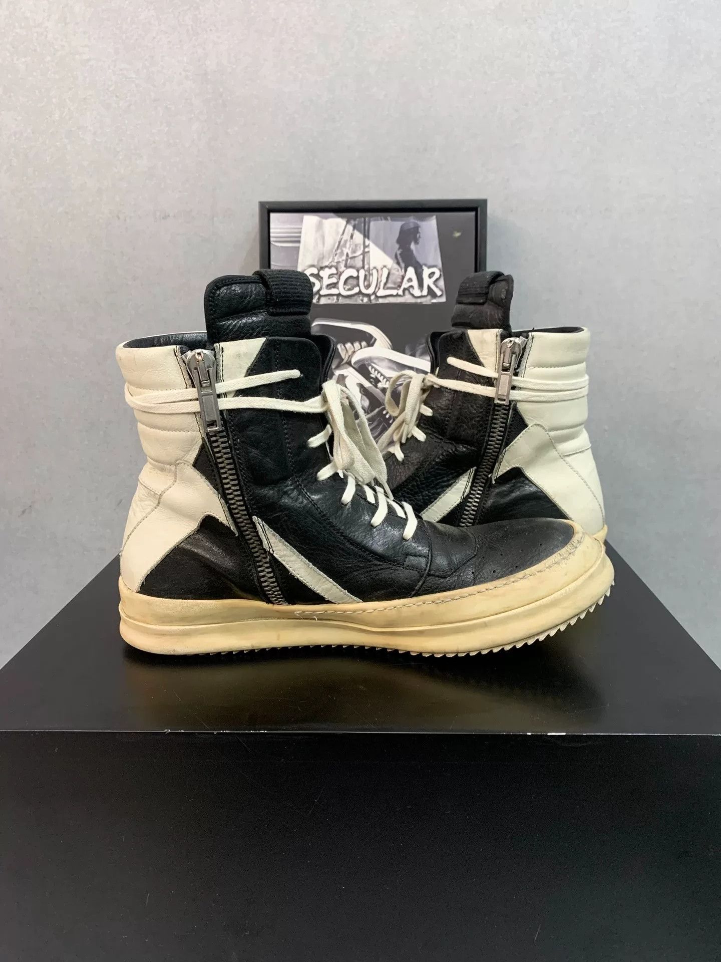 Rick Owens Rick Owens Geobasket High Top Sneakers Size US 10 / EU 43 - 5 Thumbnail