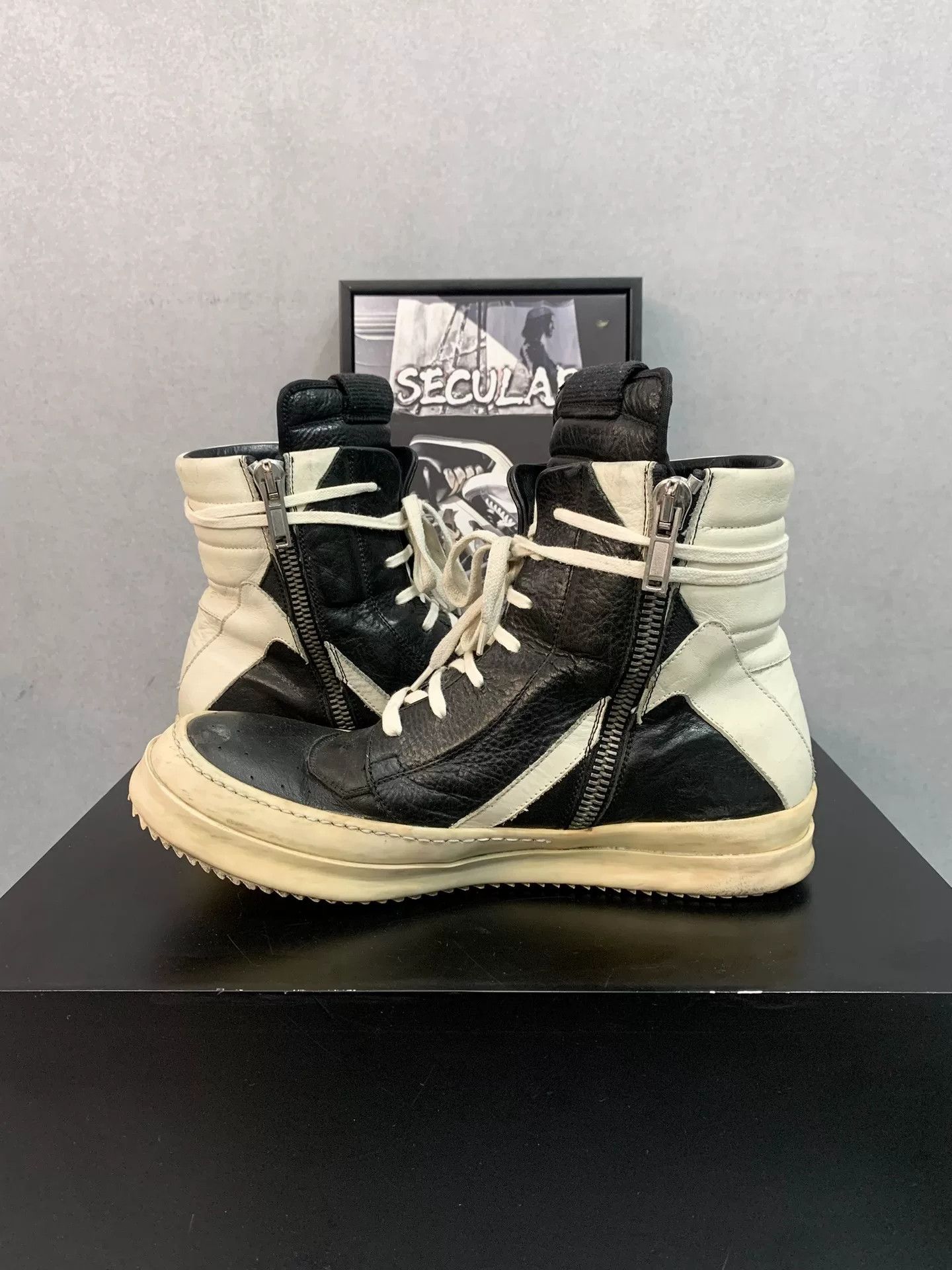 Rick Owens Rick Owens Geobasket High Top Sneakers Size US 10 / EU 43 - 6 Thumbnail