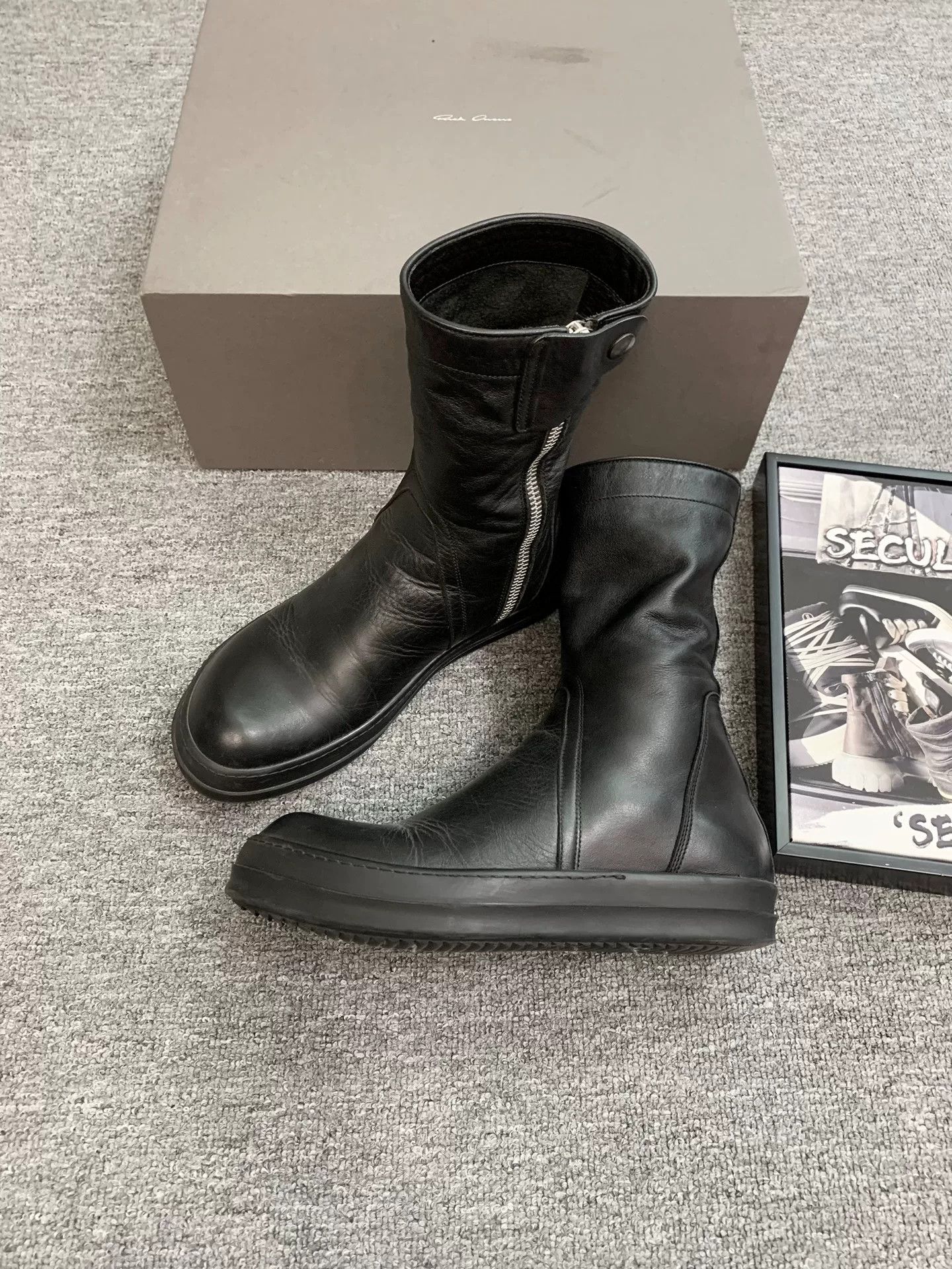 Rick Owens Rick Owens 15FW Calf Leather Zip Boots Size US 7 / EU 40 - 2 Thumbnail