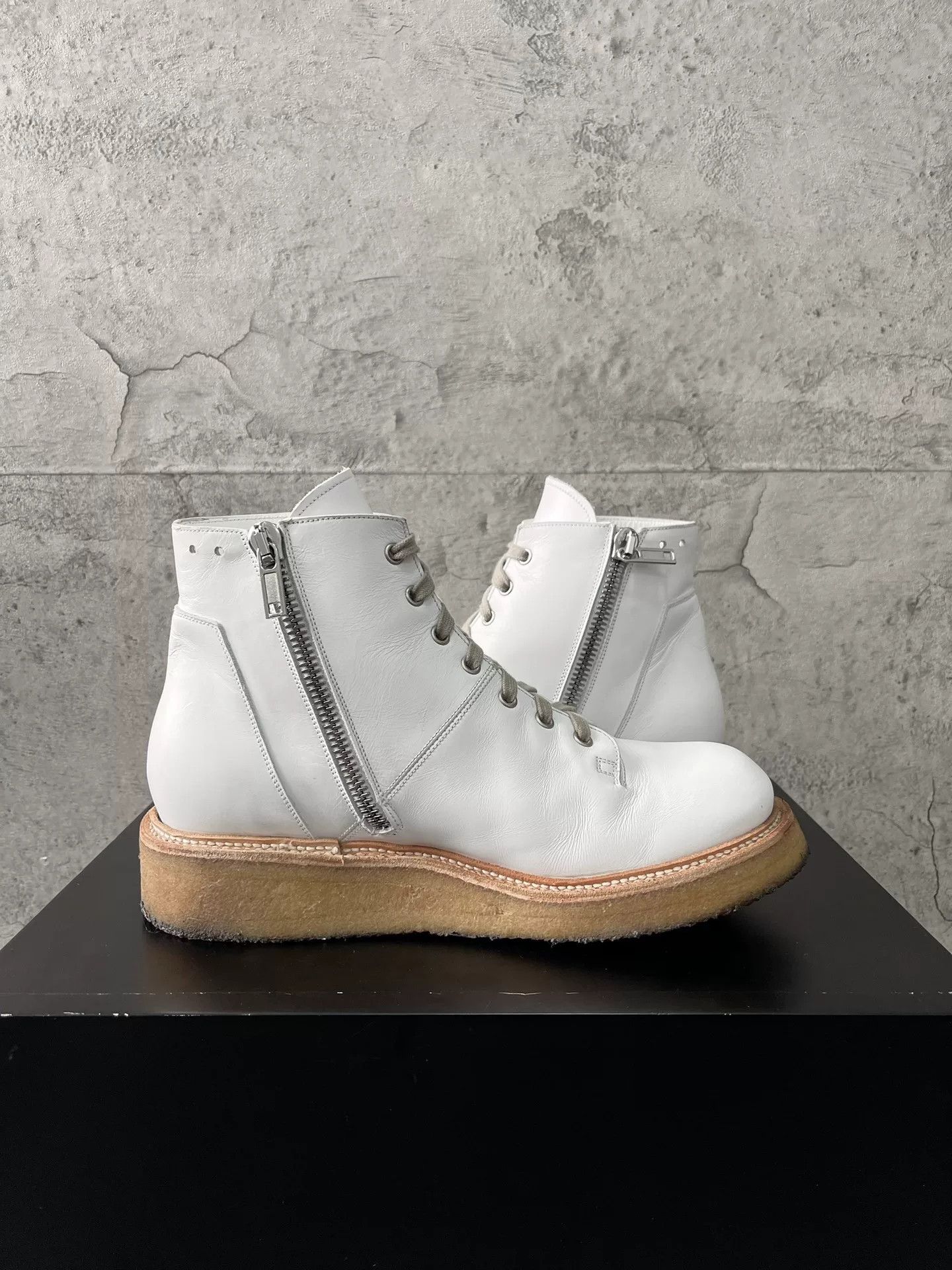 Rick Owens Rick Owens Milk White Martin Boots 42 Size US 9 / EU 42 - 5 Thumbnail
