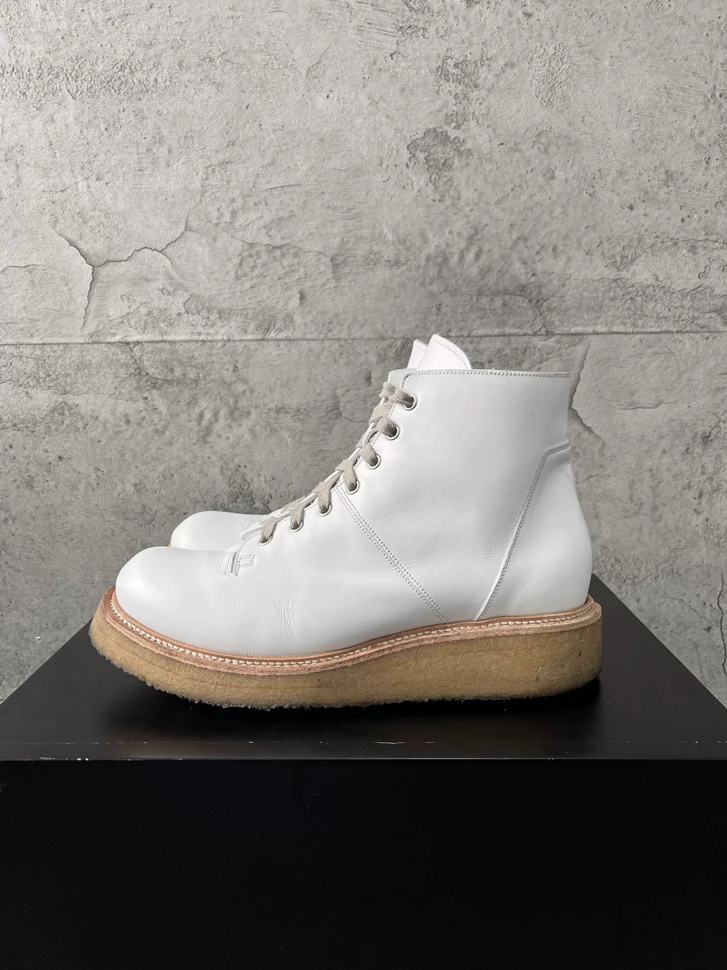 Rick Owens Rick Owens Milk White Martin Boots 42 Size US 9 / EU 42 - 2 Thumbnail