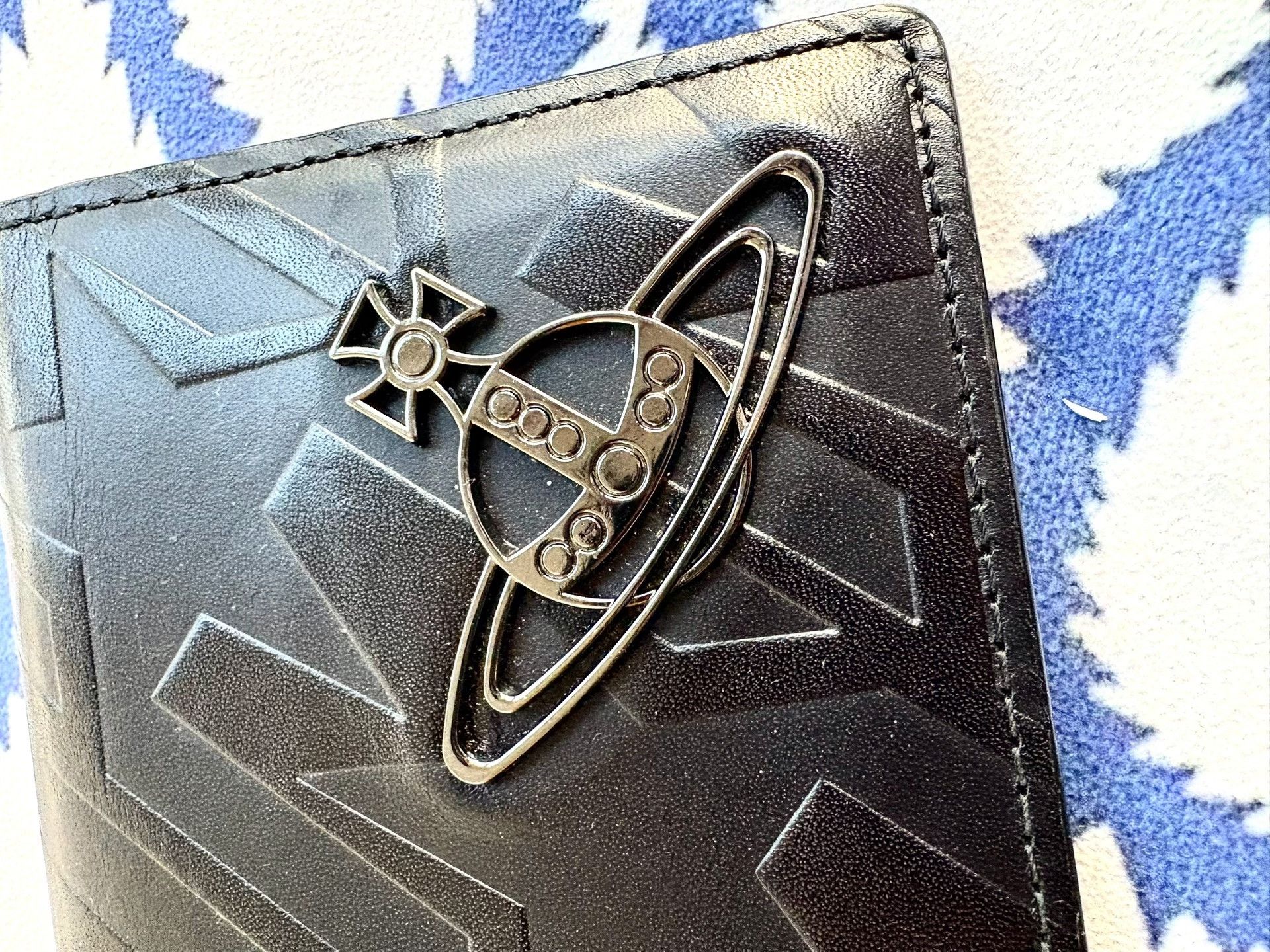 Vivienne Westwood Vivienne Westwood Black Leather Saturn Long Wallet Size ONE SIZE - 9 Thumbnail