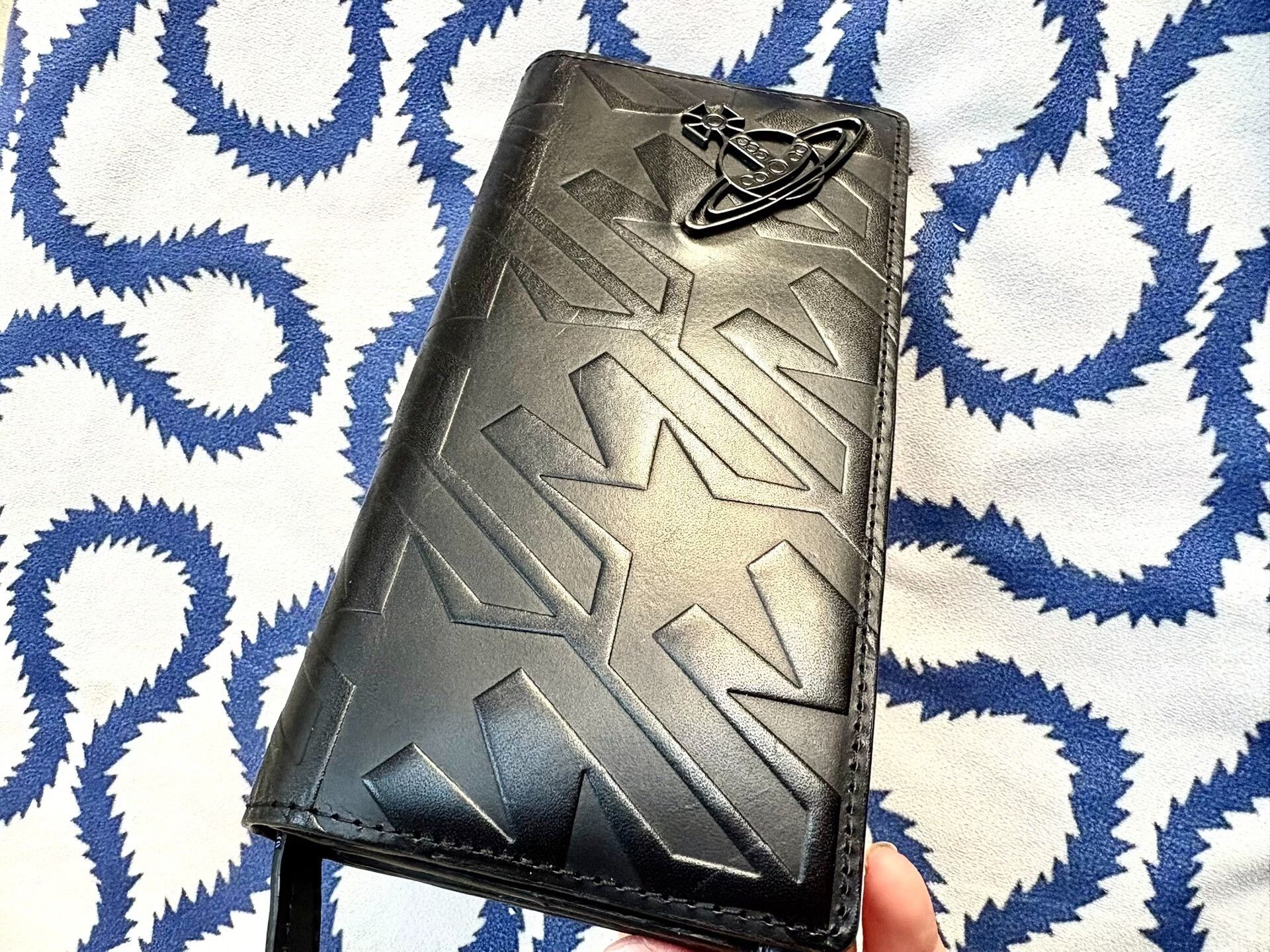 Vivienne Westwood Vivienne Westwood Black Leather Saturn Long Wallet Size ONE SIZE - 2 Thumbnail