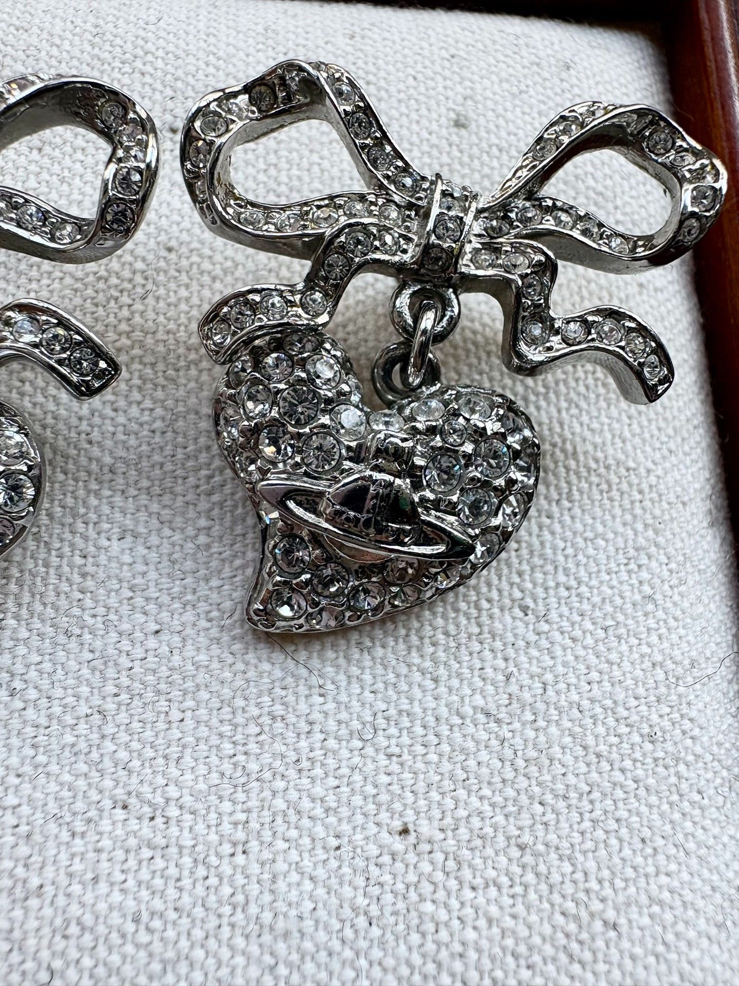 Vivienne Westwood Vivienne Westwood Vintage Bow Heart Earrings Size ONE SIZE - 3 Thumbnail