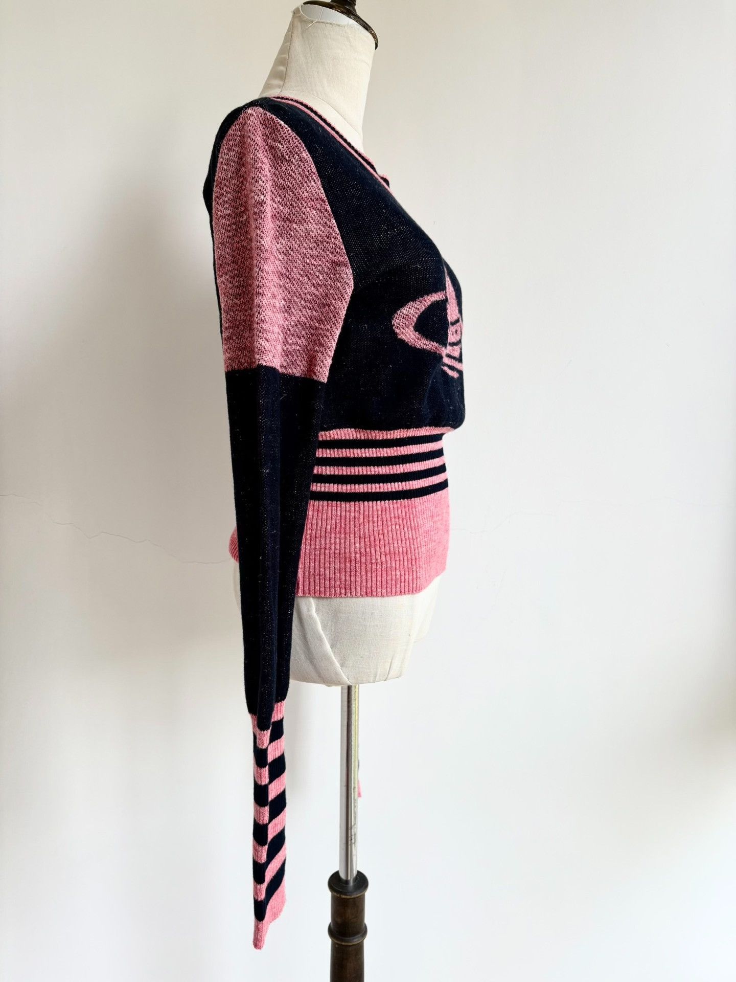 Vivienne Westwood Vivienne Westwood Pink Black Stripe Knit Top Size M / US 6-8 / IT 42-44 - 5 Thumbnail