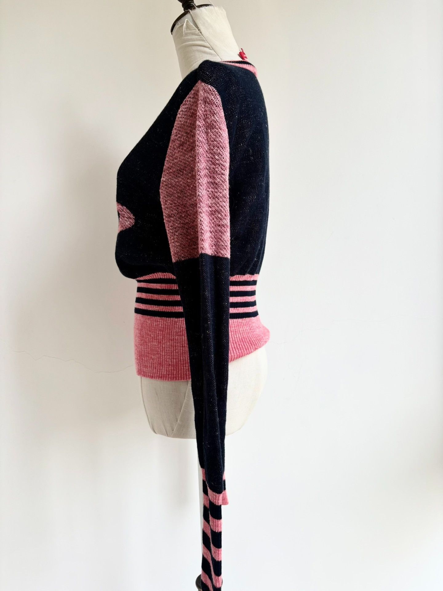 Vivienne Westwood Vivienne Westwood Pink Black Stripe Knit Top Size M / US 6-8 / IT 42-44 - 3 Thumbnail