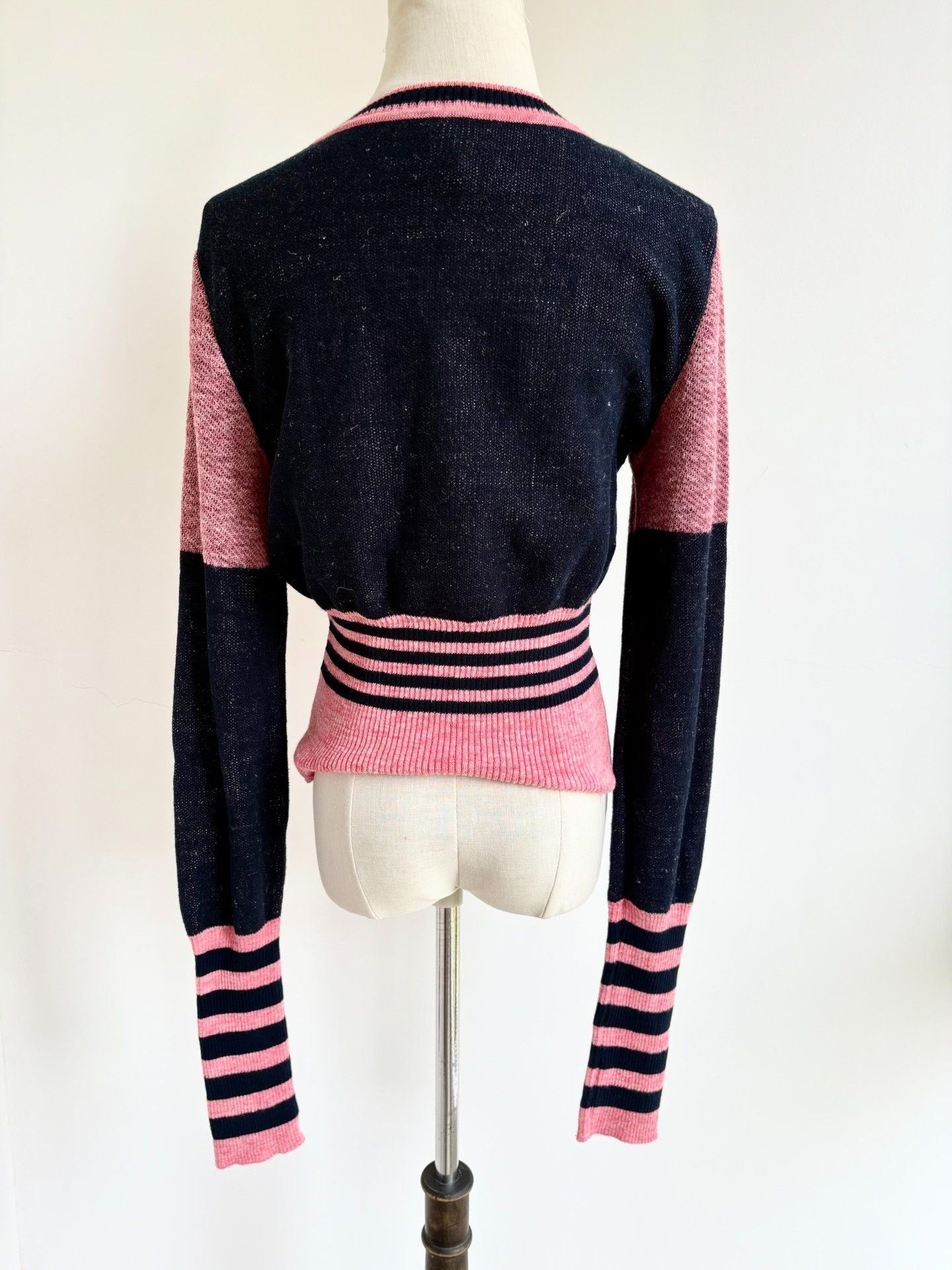 Vivienne Westwood Vivienne Westwood Pink Black Stripe Knit Top Size M / US 6-8 / IT 42-44 - 4 Thumbnail