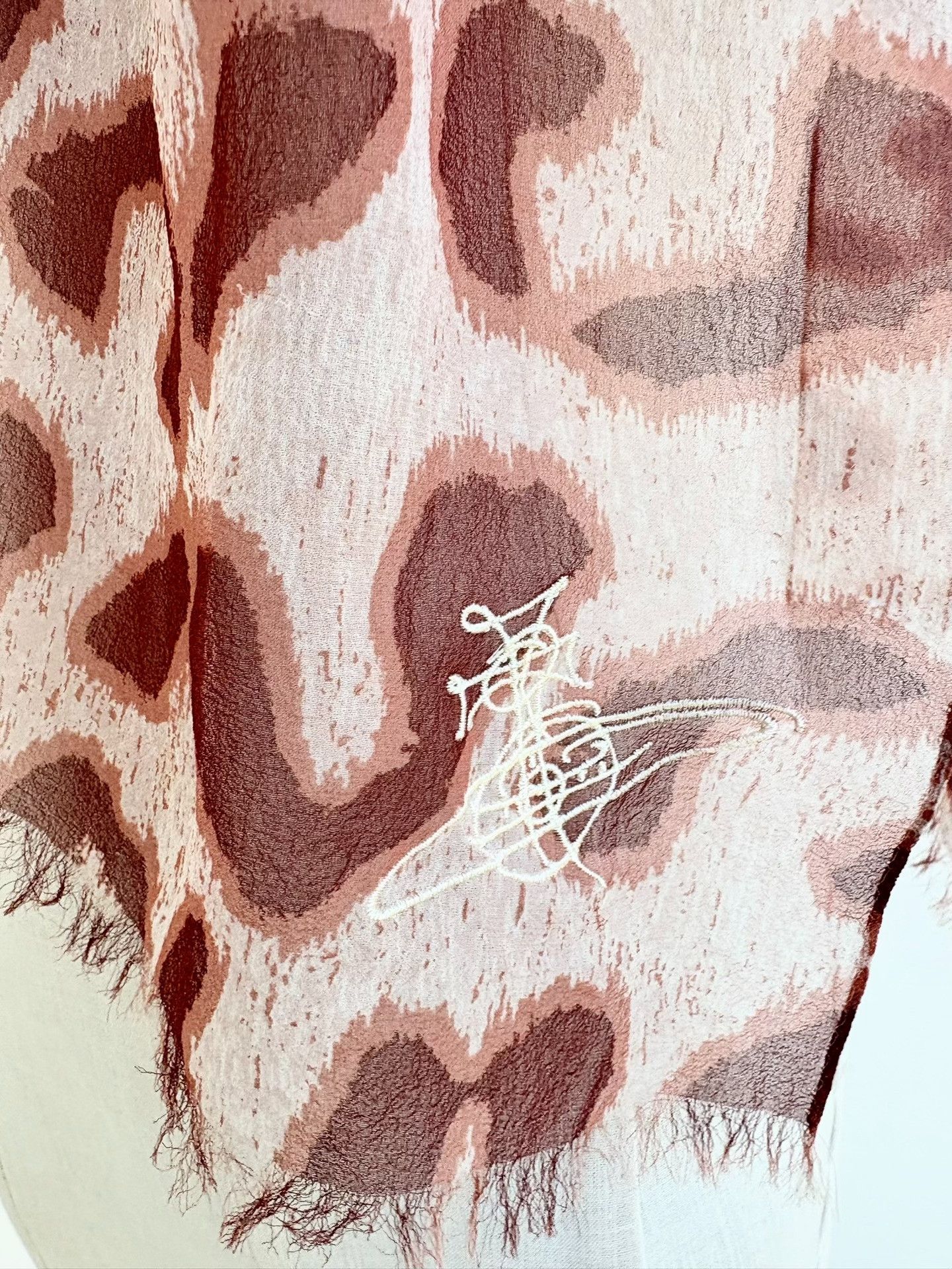 Vivienne Westwood Vivienne Westwood Vintage Orange Leopard Silk Scarf Size ONE SIZE - 7 Thumbnail