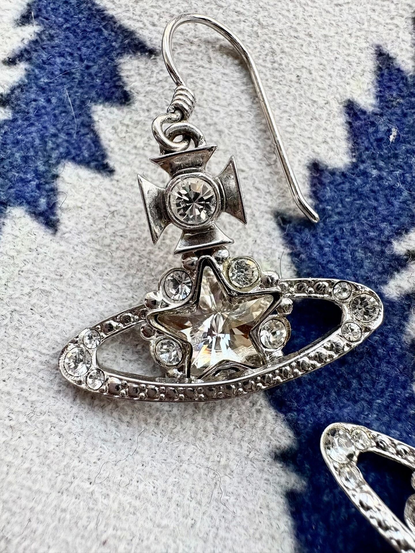 Vivienne Westwood Vivienne Westwood Vintage Silver Orb Star Earrings Size ONE SIZE - 2 Thumbnail