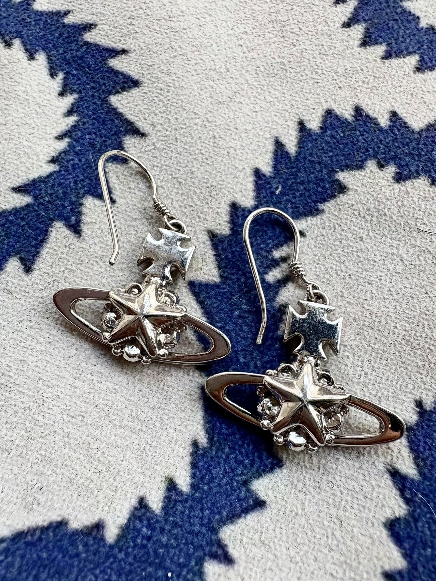Vivienne Westwood Vivienne Westwood Vintage Silver Orb Star Earrings Size ONE SIZE - 6 Thumbnail