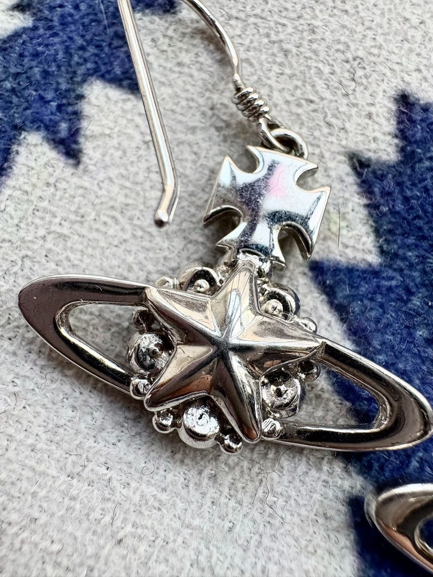 Vivienne Westwood Vivienne Westwood Vintage Silver Orb Star Earrings Size ONE SIZE - 7 Thumbnail