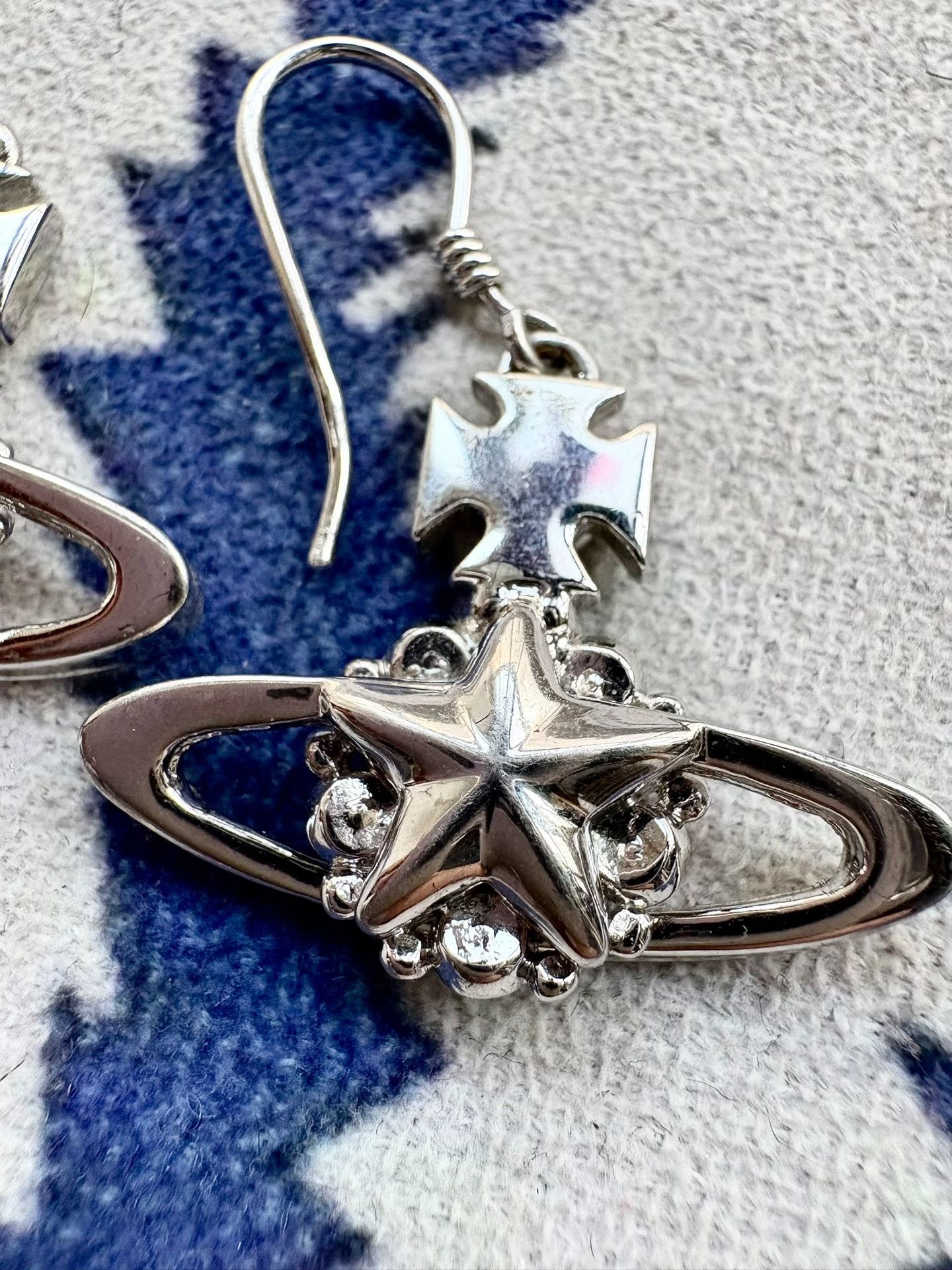 Vivienne Westwood Vivienne Westwood Vintage Silver Orb Star Earrings Size ONE SIZE - 8 Thumbnail