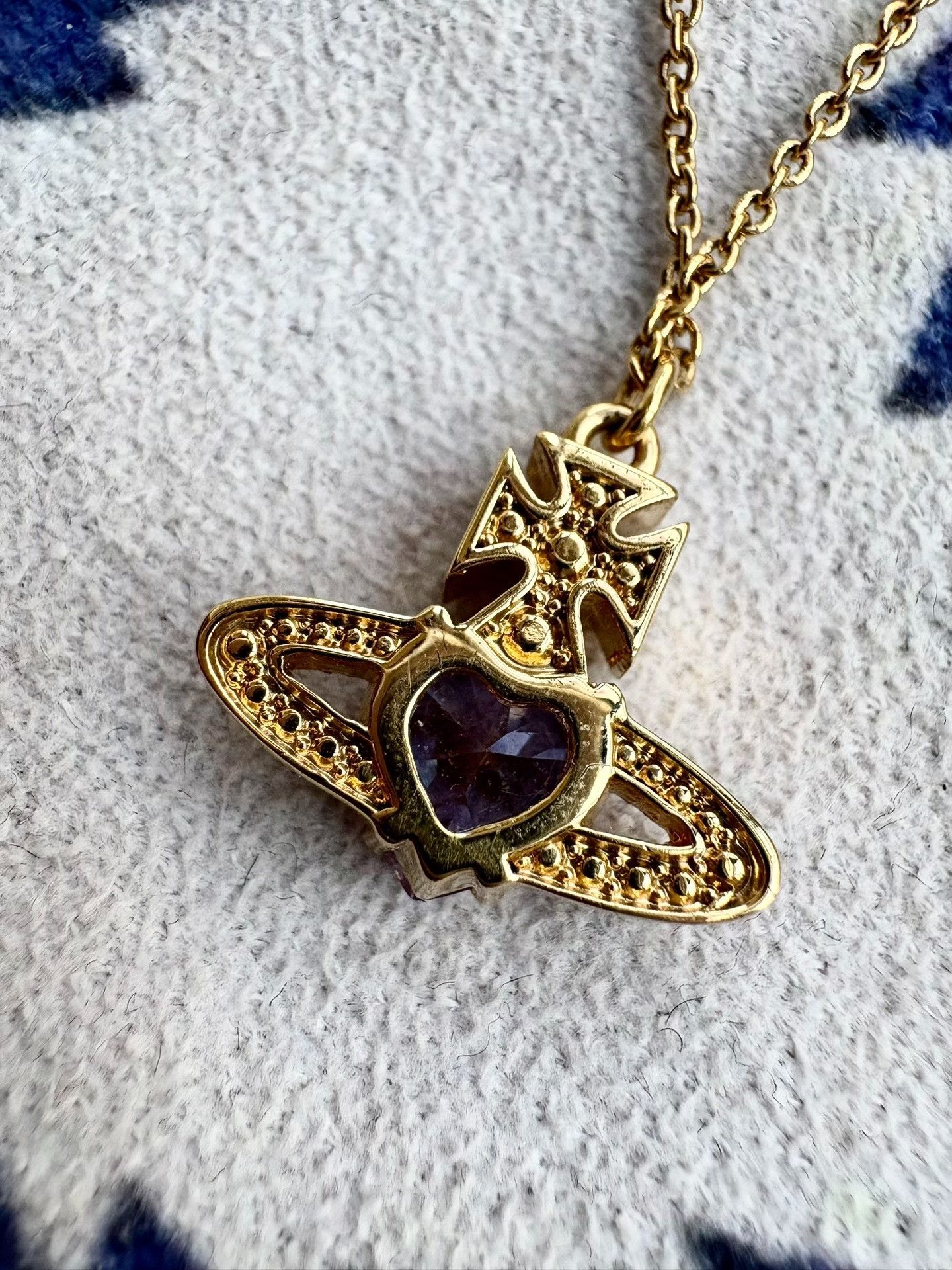 Vivienne Westwood Vivienne Westwood Vintage Purple Heart Necklace Size ONE SIZE - 6 Thumbnail