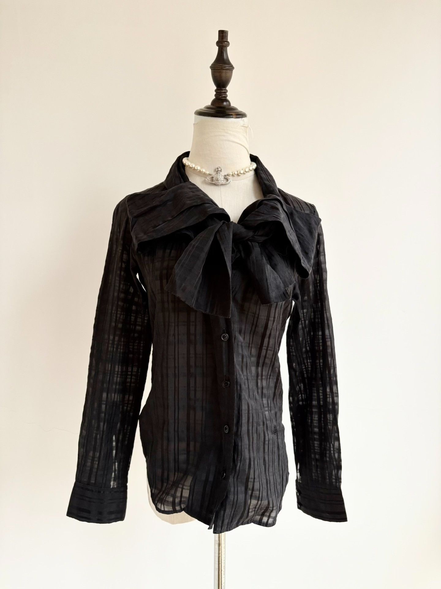 Vivienne Westwood Vivienne Westwood Black Stripe Bow Shirt Set Size M / US 6-8 / IT 42-44 - 6 Thumbnail