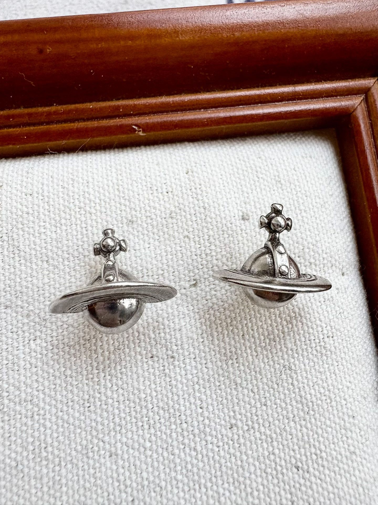 Vivienne Westwood Vivienne Westwood Silver Saturn Stud Earrings Size ONE SIZE - 2 Thumbnail