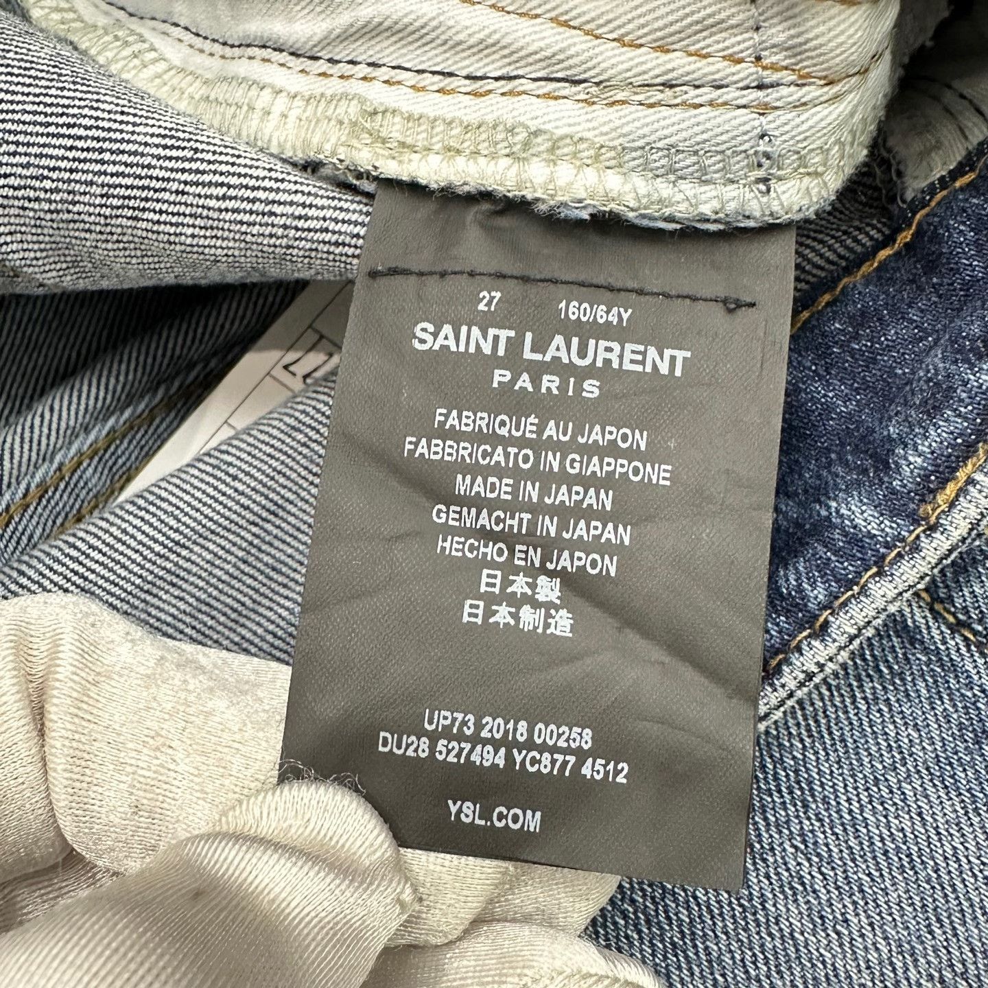 Saint Laurent Paris Saint Laurent Distressed Jeans 27 Size 27" / US 4 / IT 40 - 6 Thumbnail